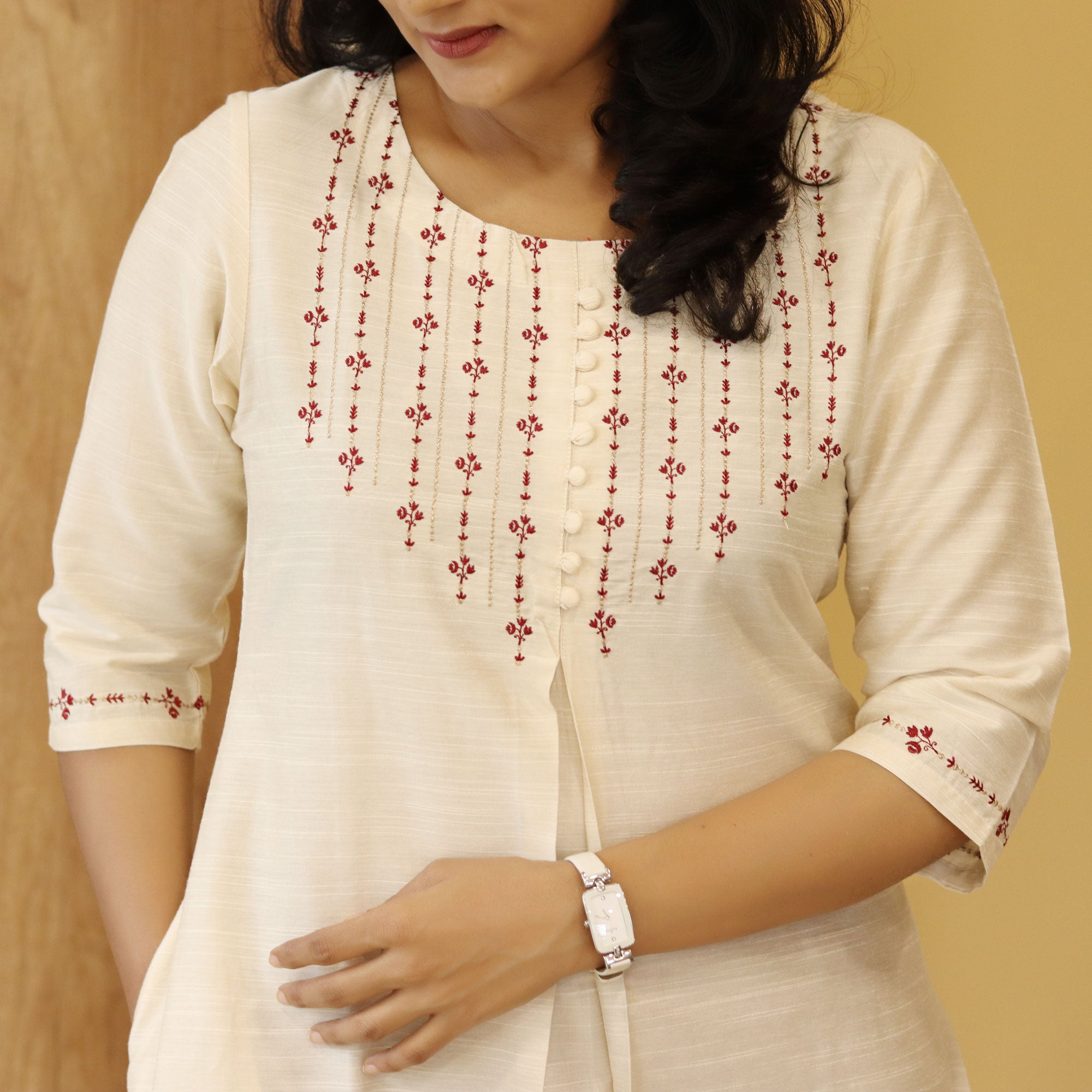 Load image into Gallery viewer, Raw Cotton Kurti-3675