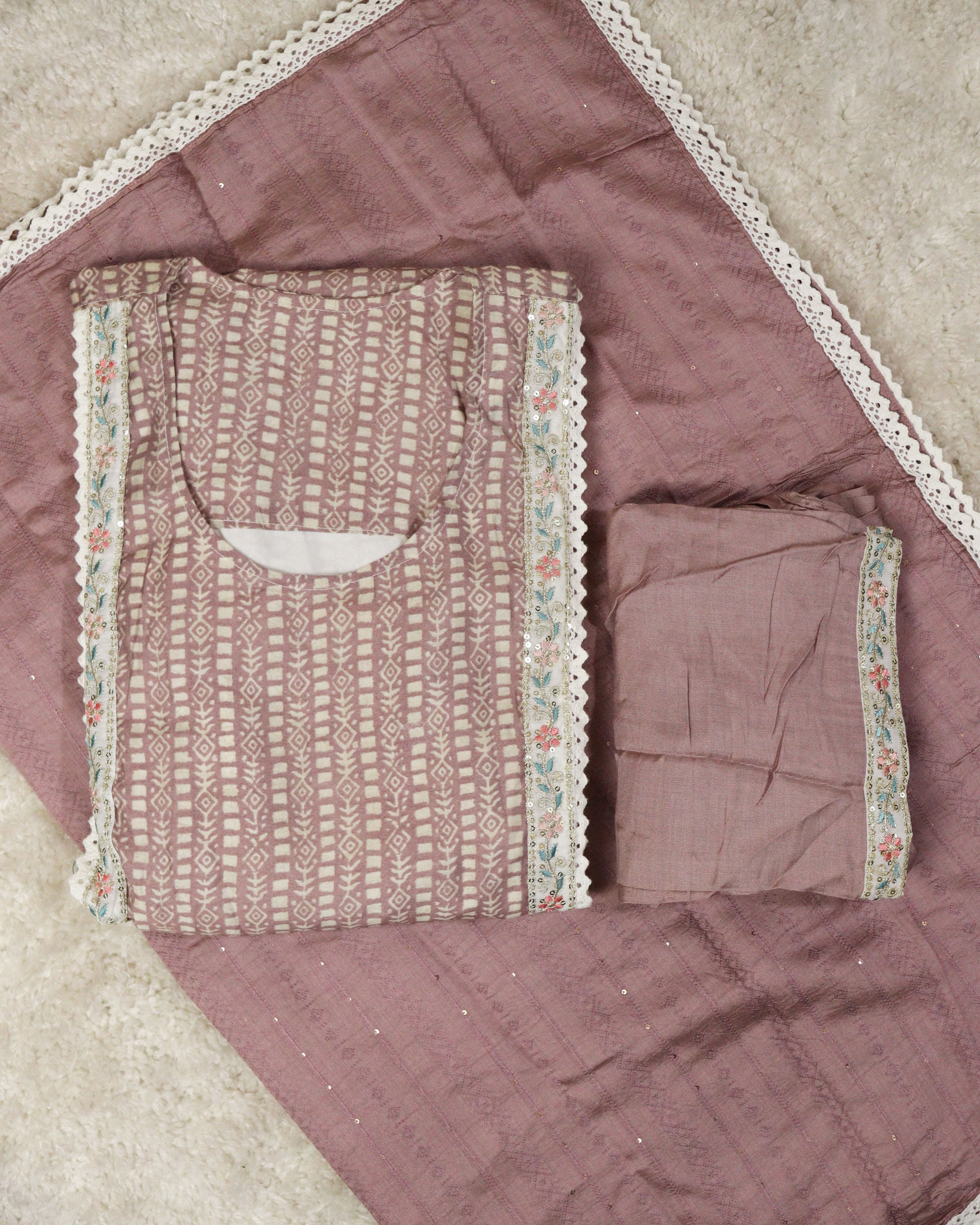 Load image into Gallery viewer, Muslin Silk Kurti Set -2563