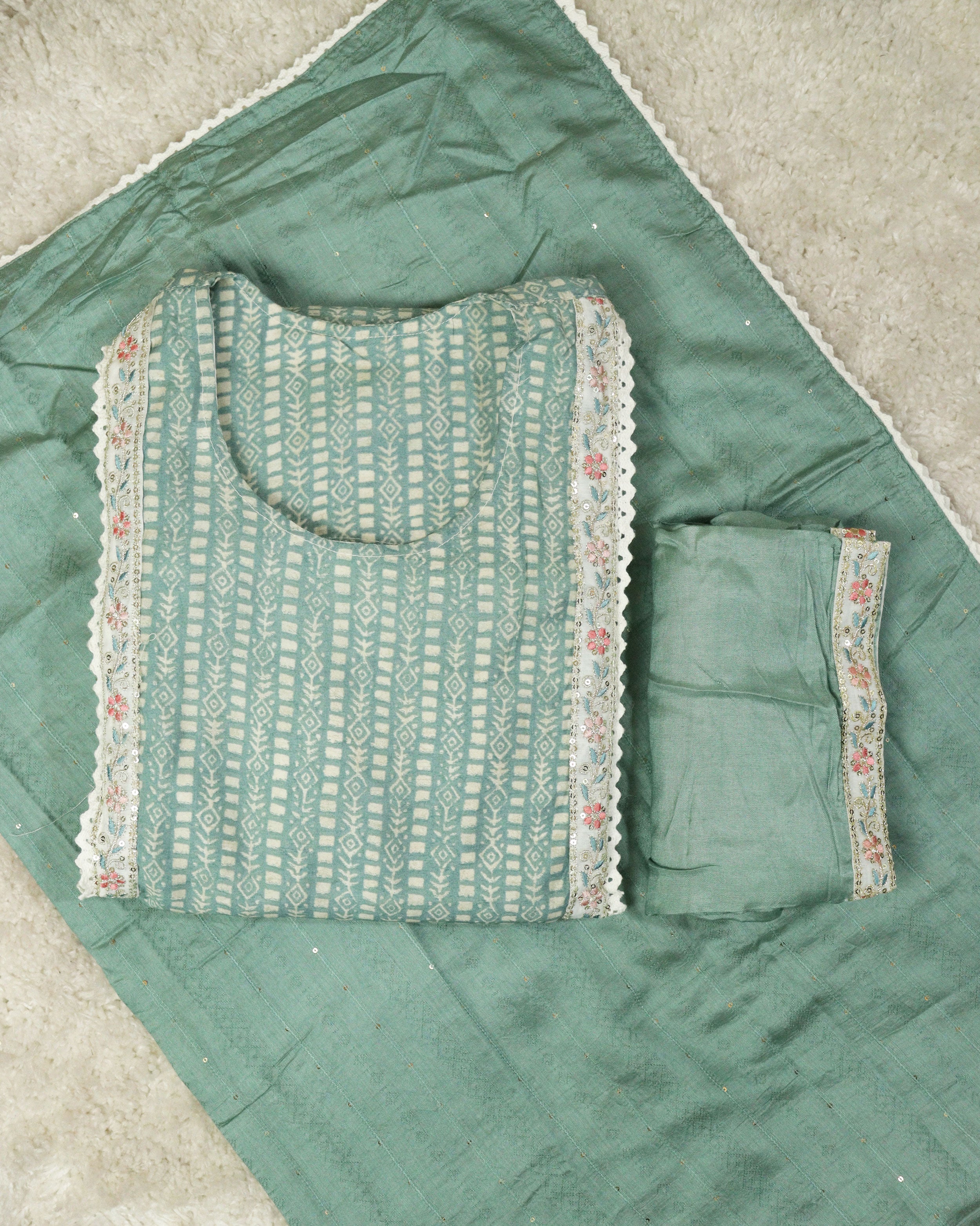 Load image into Gallery viewer, Muslin Silk Kurti Set -2563