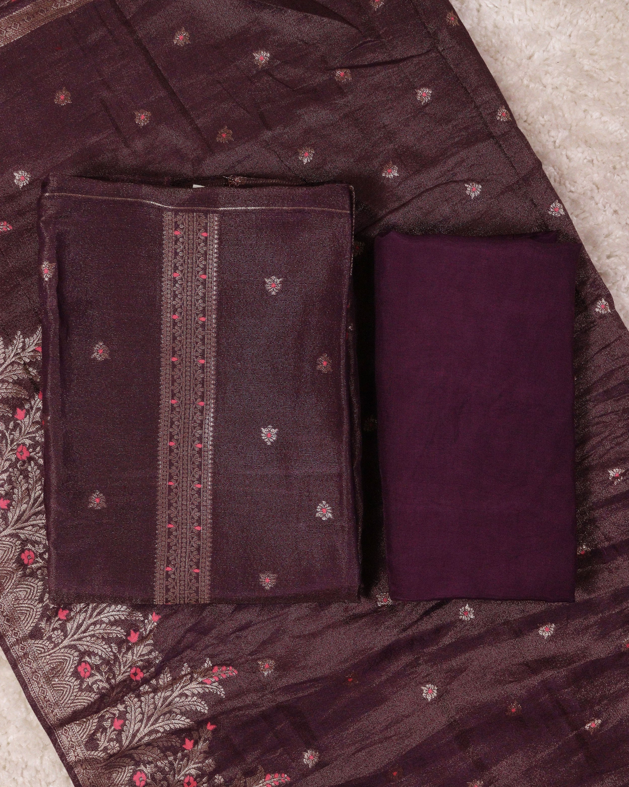 Load image into Gallery viewer, Banarasi Unstitched Suit-1106