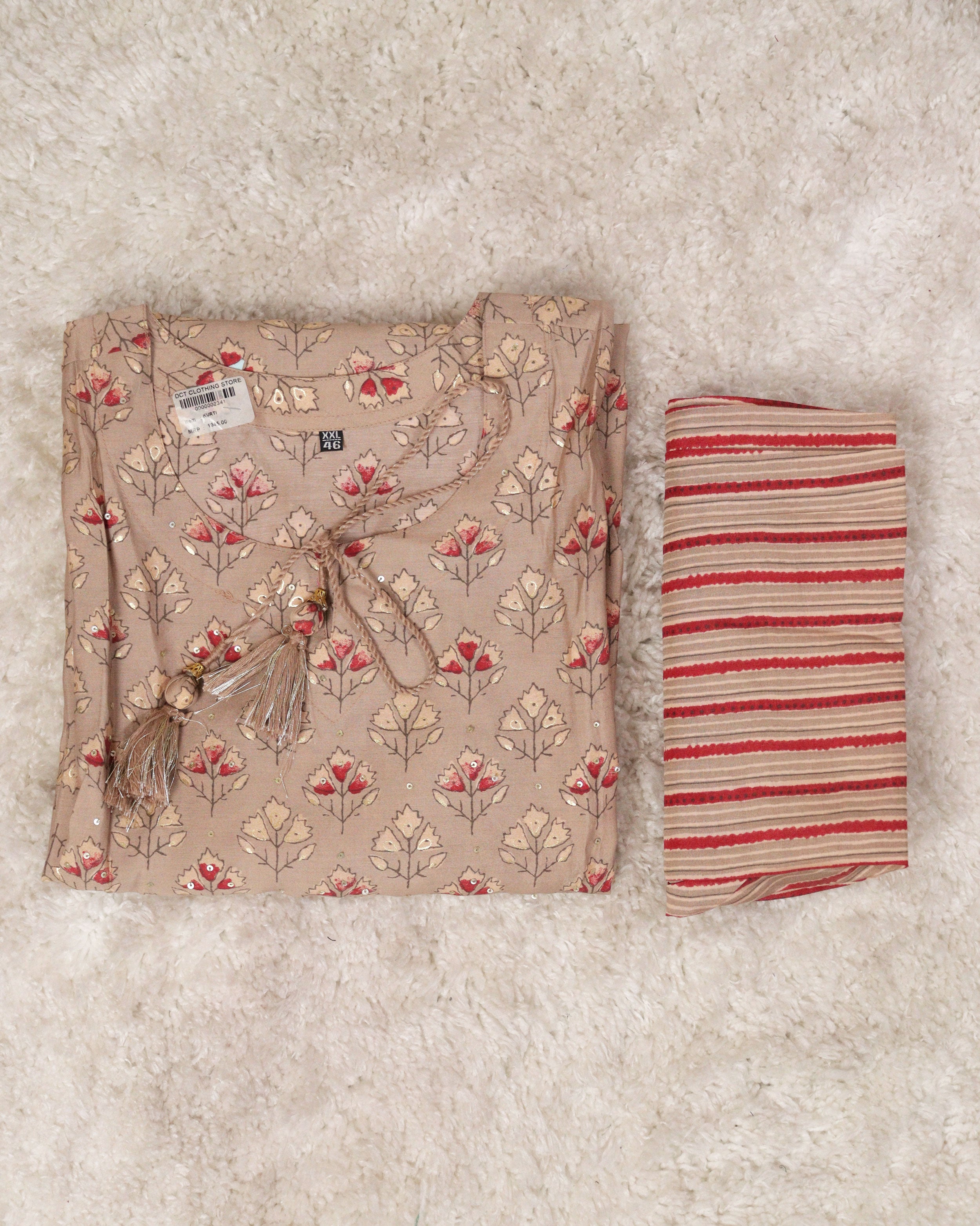 Load image into Gallery viewer, Muslin Silk Co-Ord Set- 2341