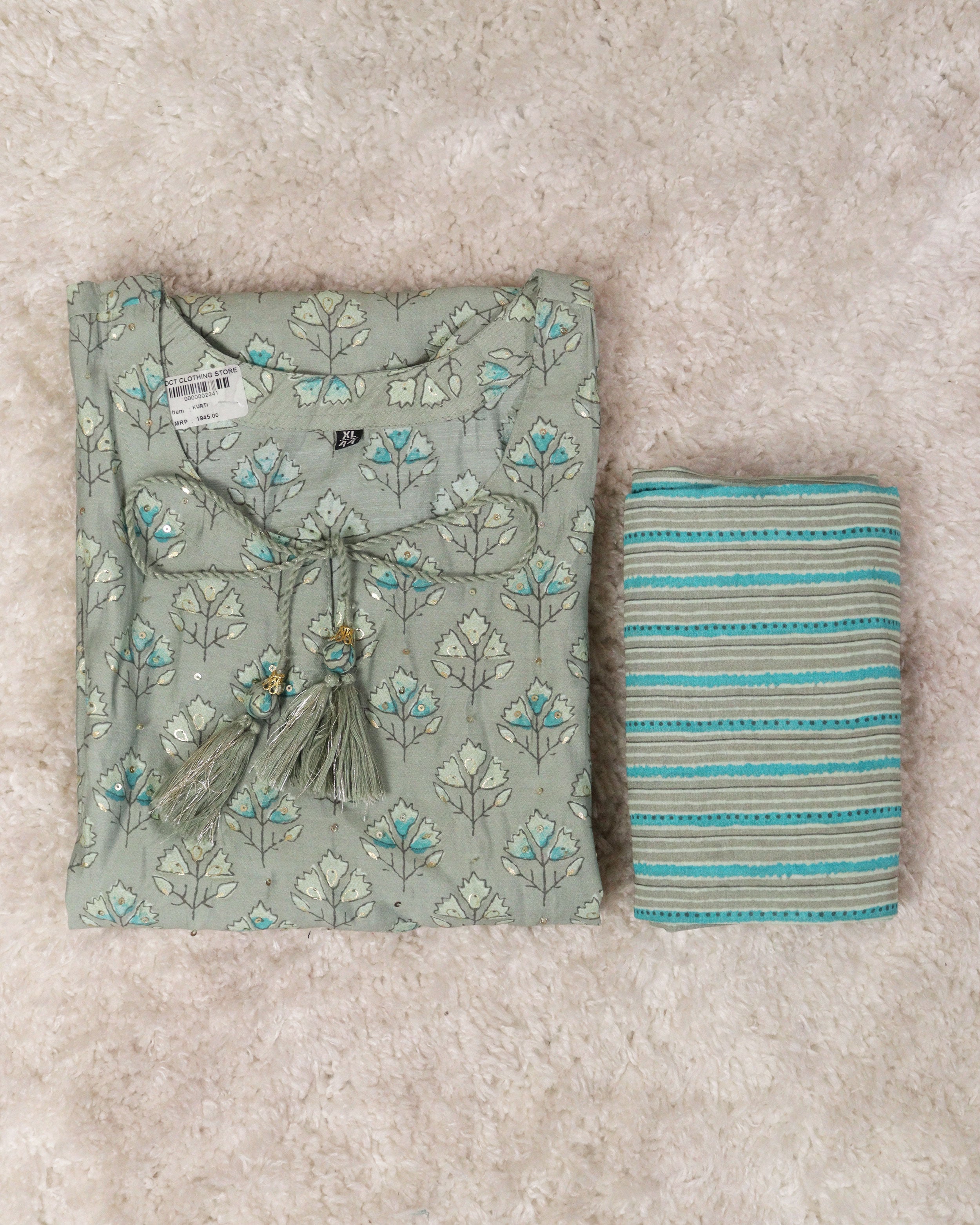 Load image into Gallery viewer, Muslin Silk Co-Ord Set- 2341