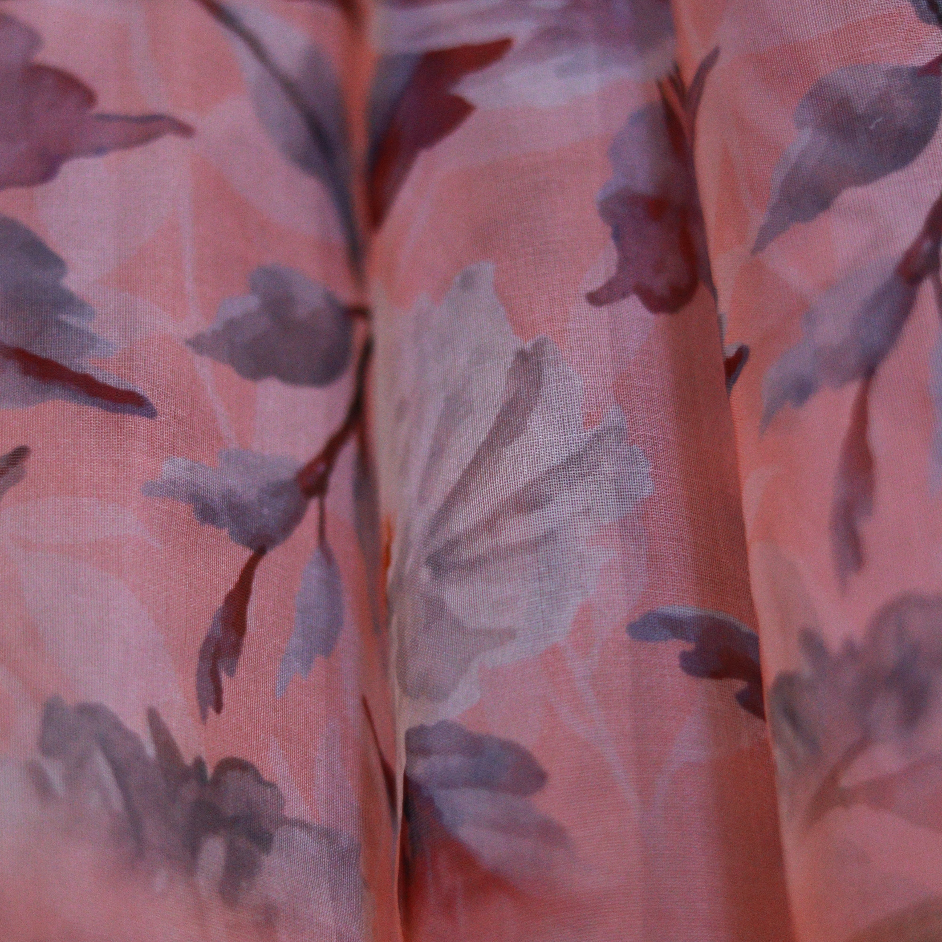 Load image into Gallery viewer, Pink Peach Viscose Organza Fabric-3189