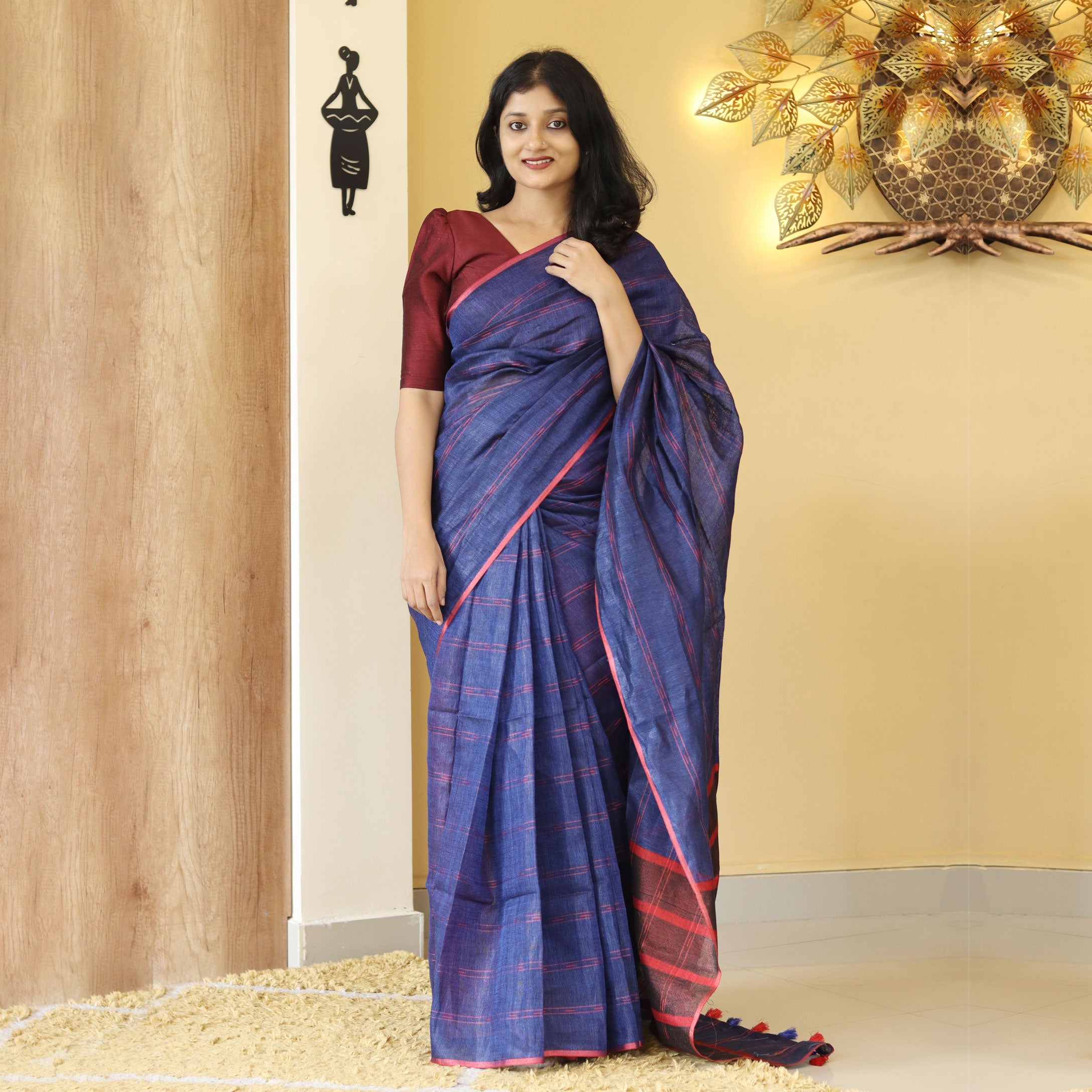 Load image into Gallery viewer, Pure Linen Saree (PRE-ORDER)