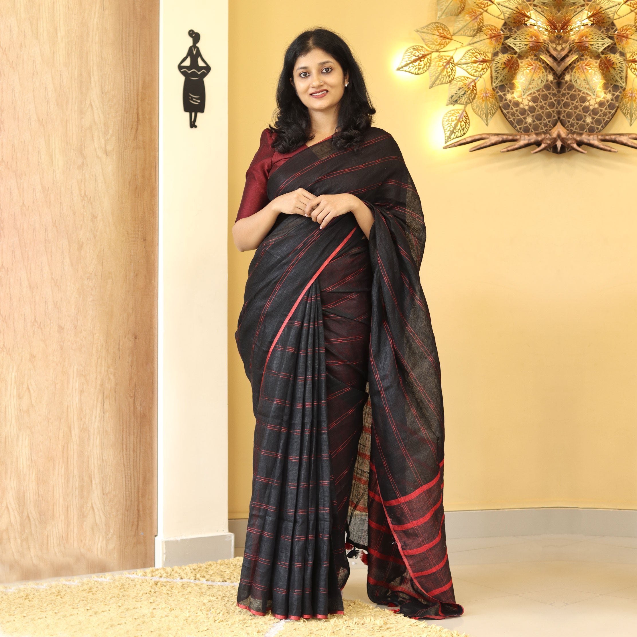 Load image into Gallery viewer, Pure Linen Saree (PRE-ORDER)