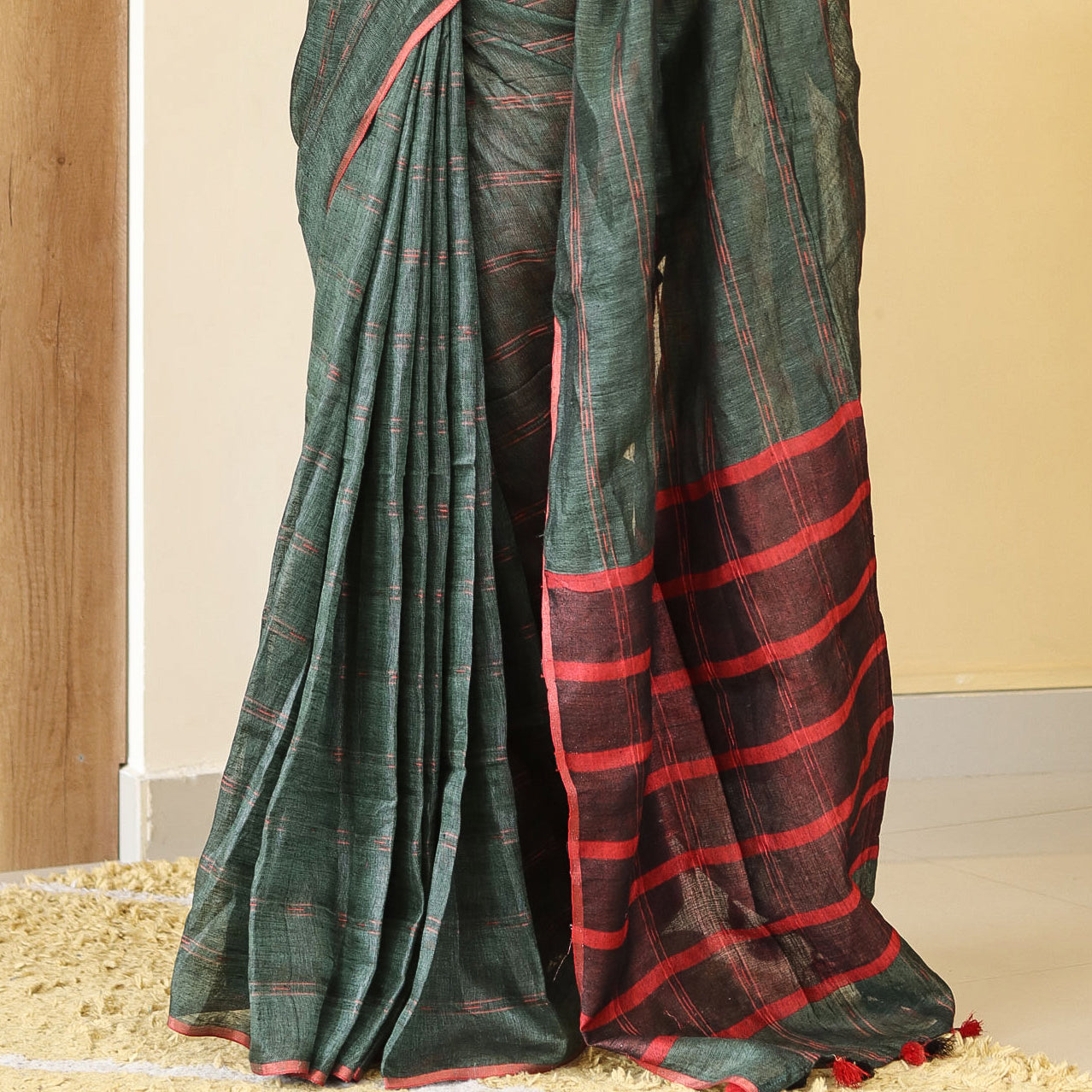 Load image into Gallery viewer, Pure Linen Saree (PRE-ORDER)