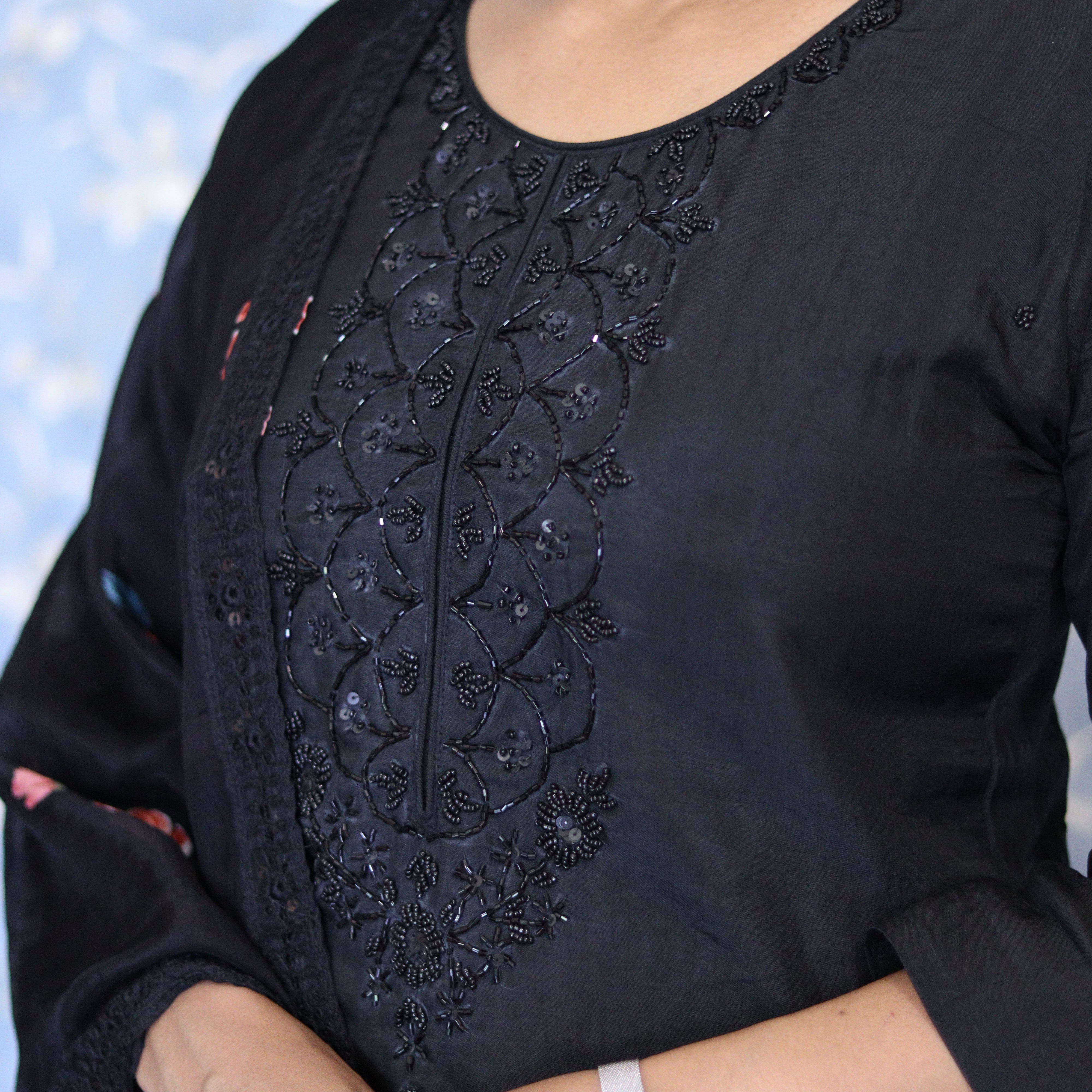 Load image into Gallery viewer, Pure Muslin Silk Kurti Set- 3395