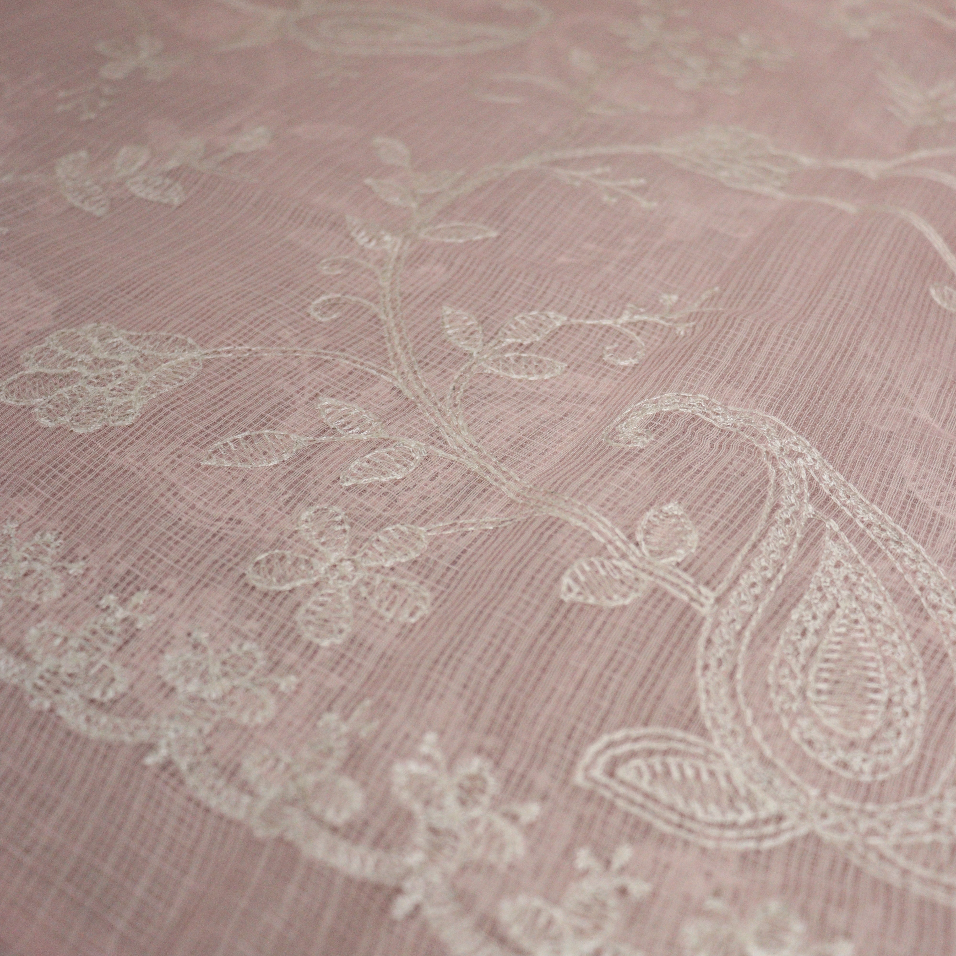 Load image into Gallery viewer, Pastel Pink Muslin Silk Suit-3445