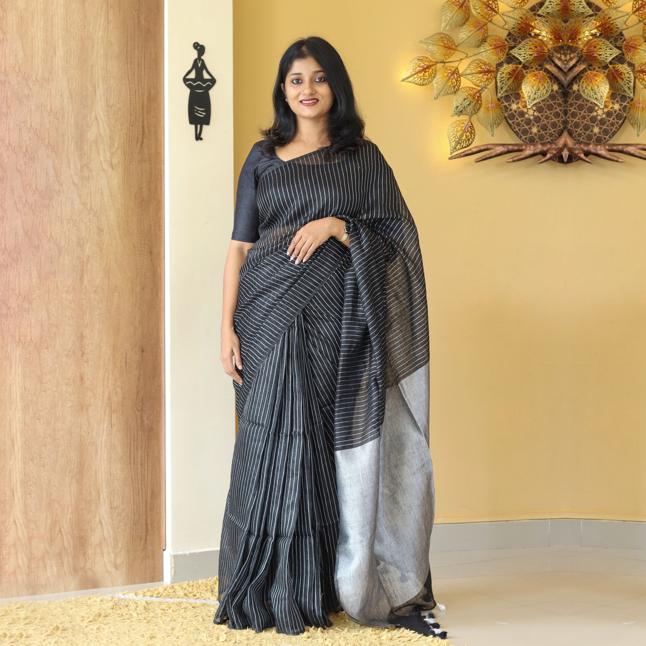 Load image into Gallery viewer, Pure Linen Saree (PRE-ORDER)