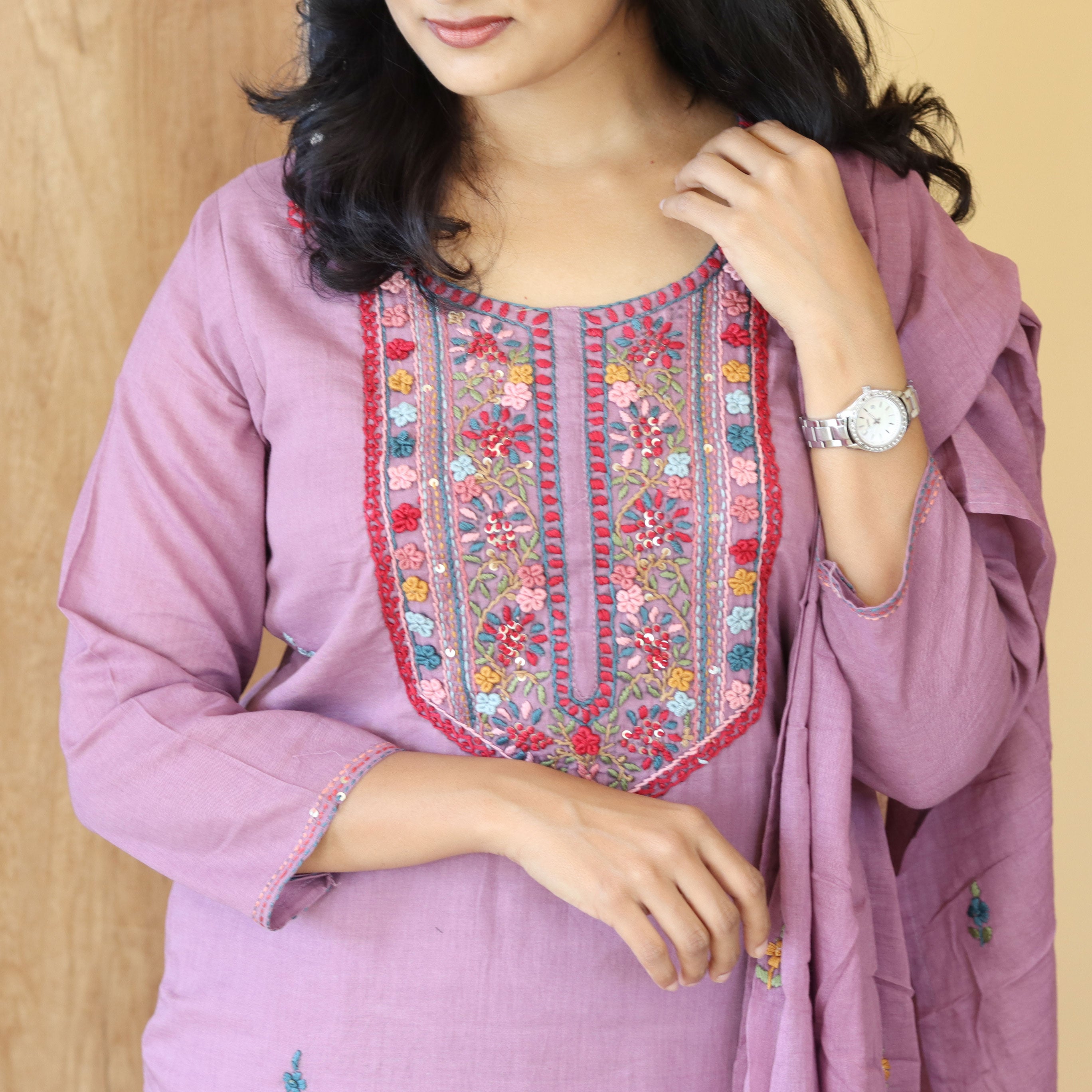 Load image into Gallery viewer, Mul Mul Cotton Kurti Set-4253