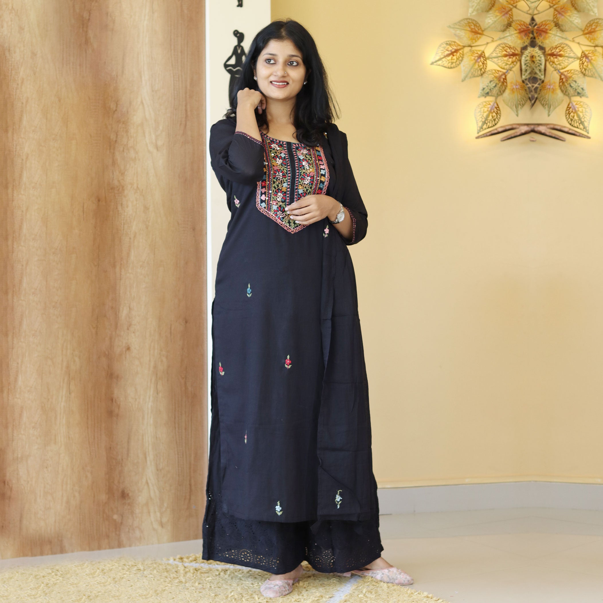 Load image into Gallery viewer, Mul Mul Cotton Kurti Set-4253