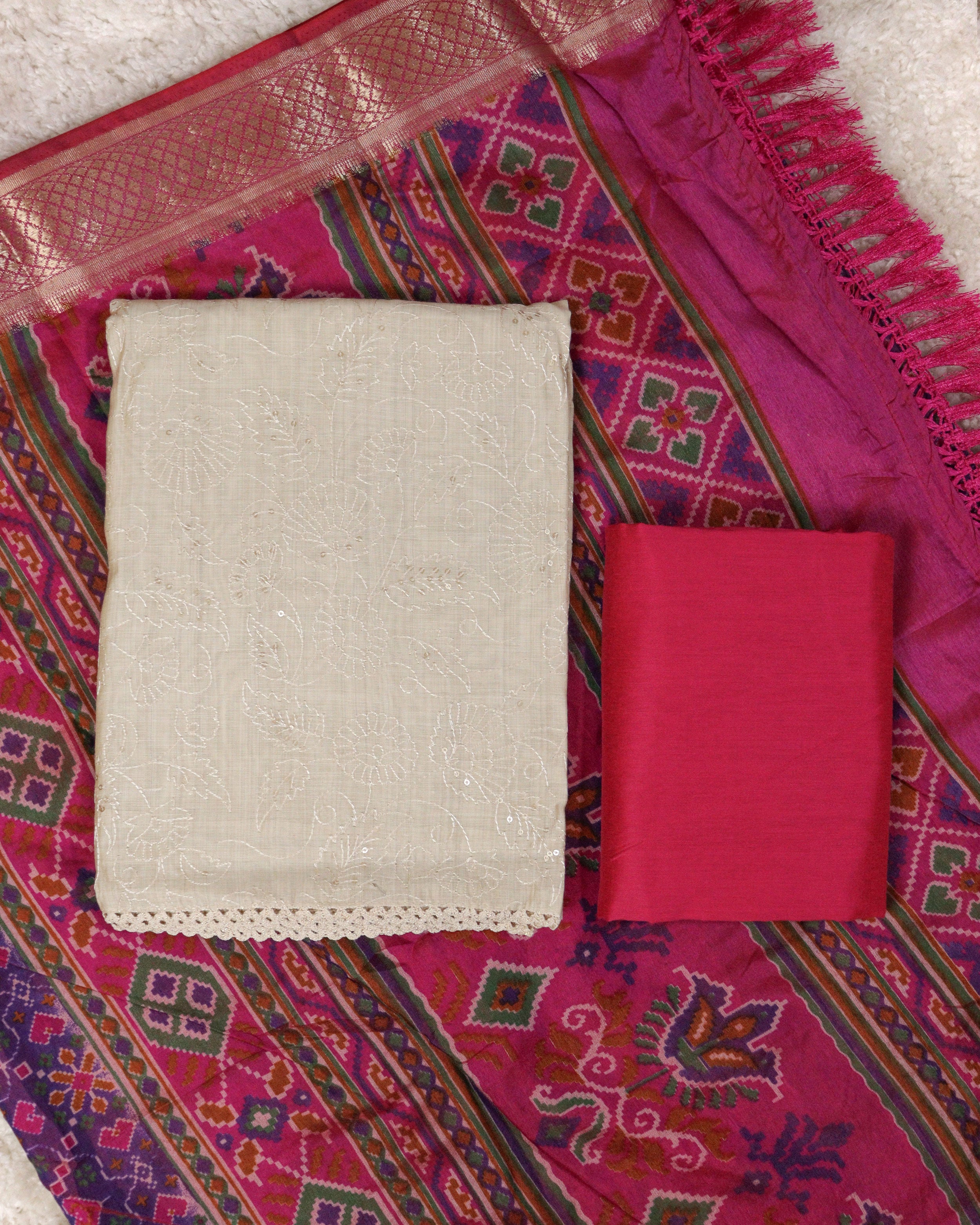 Load image into Gallery viewer, Chanderi Silk Unstitched Suit-1203