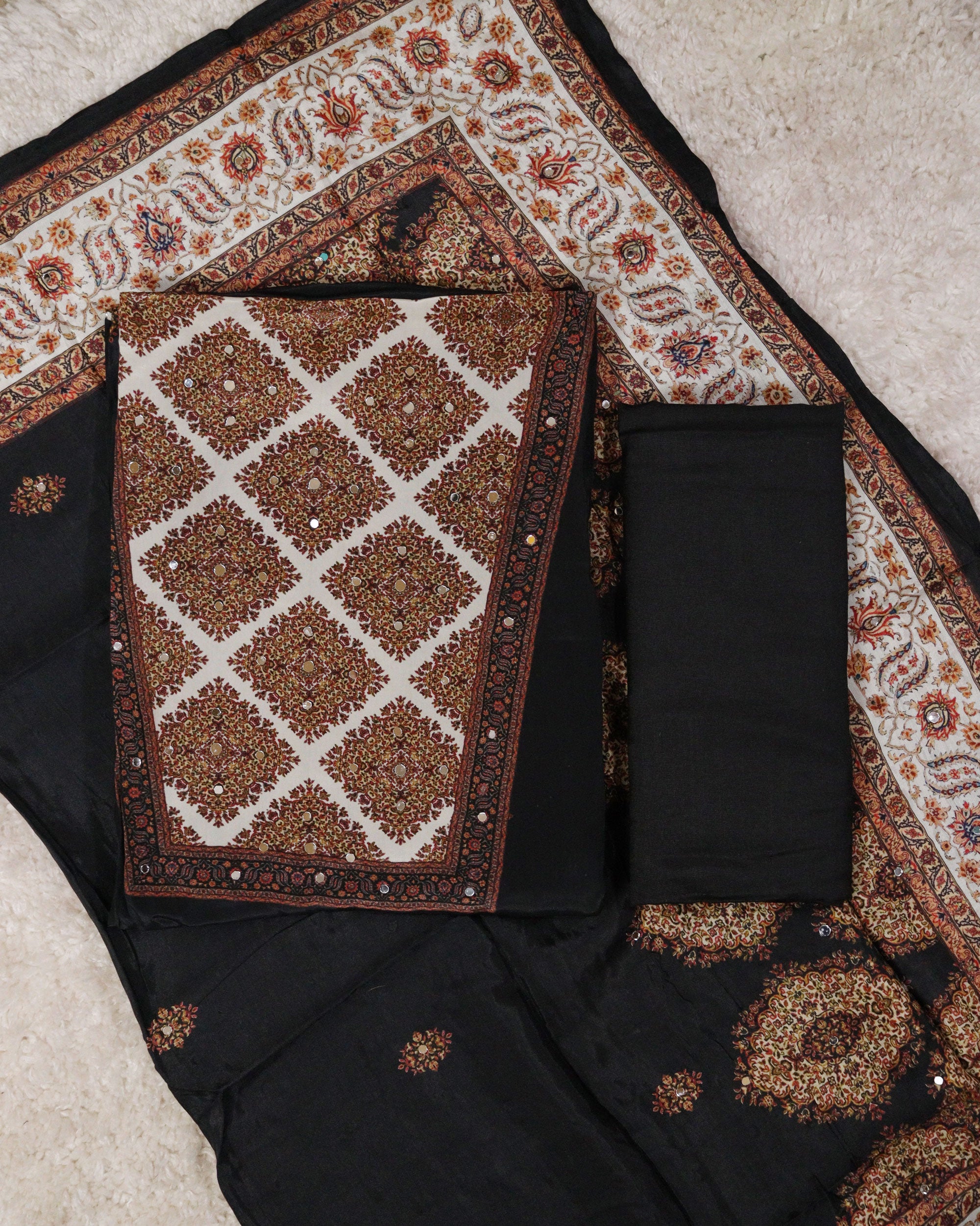 Load image into Gallery viewer, Crape Silk Unstitched Suit-1290