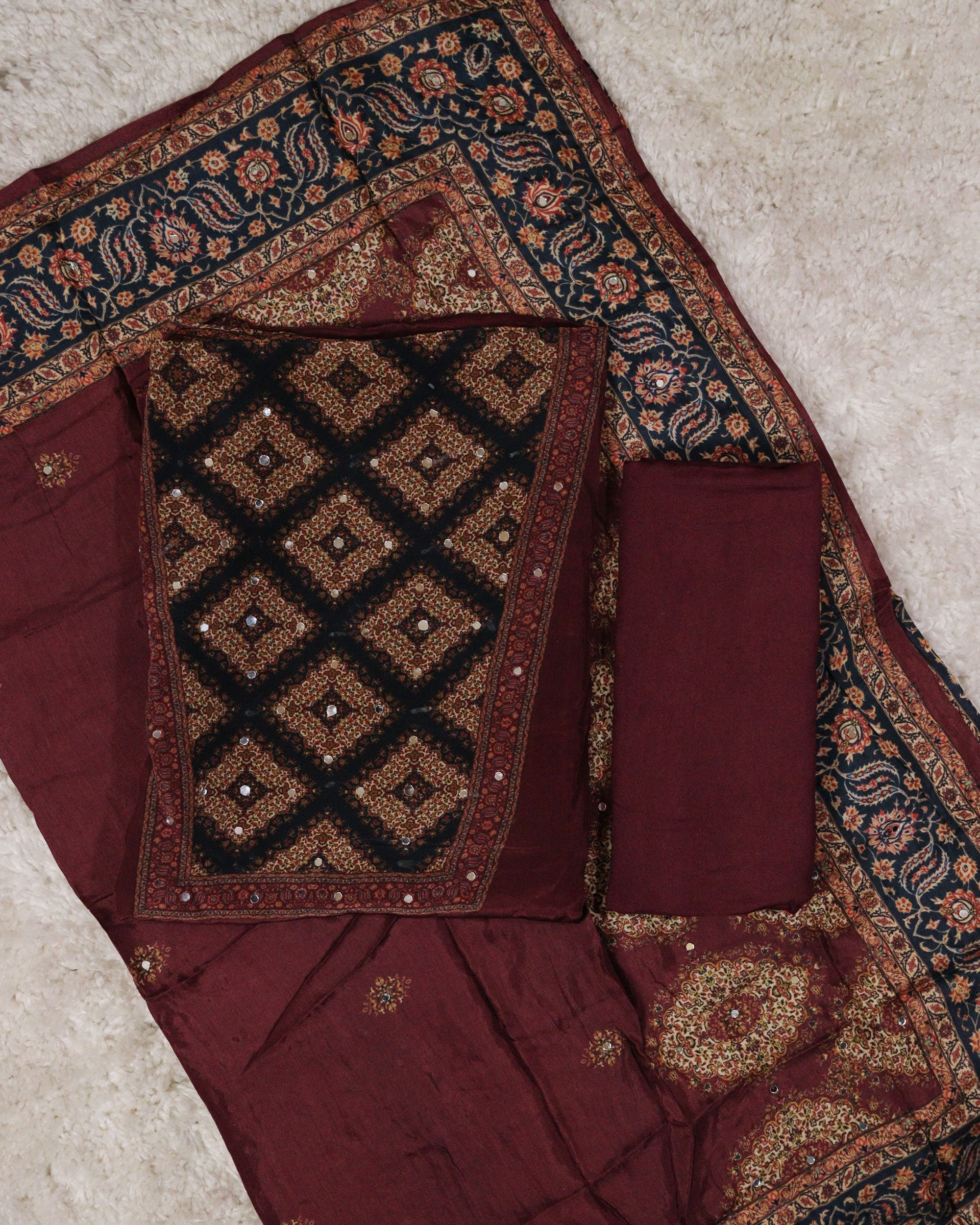 Load image into Gallery viewer, Crape Silk Unstitched Suit-1290