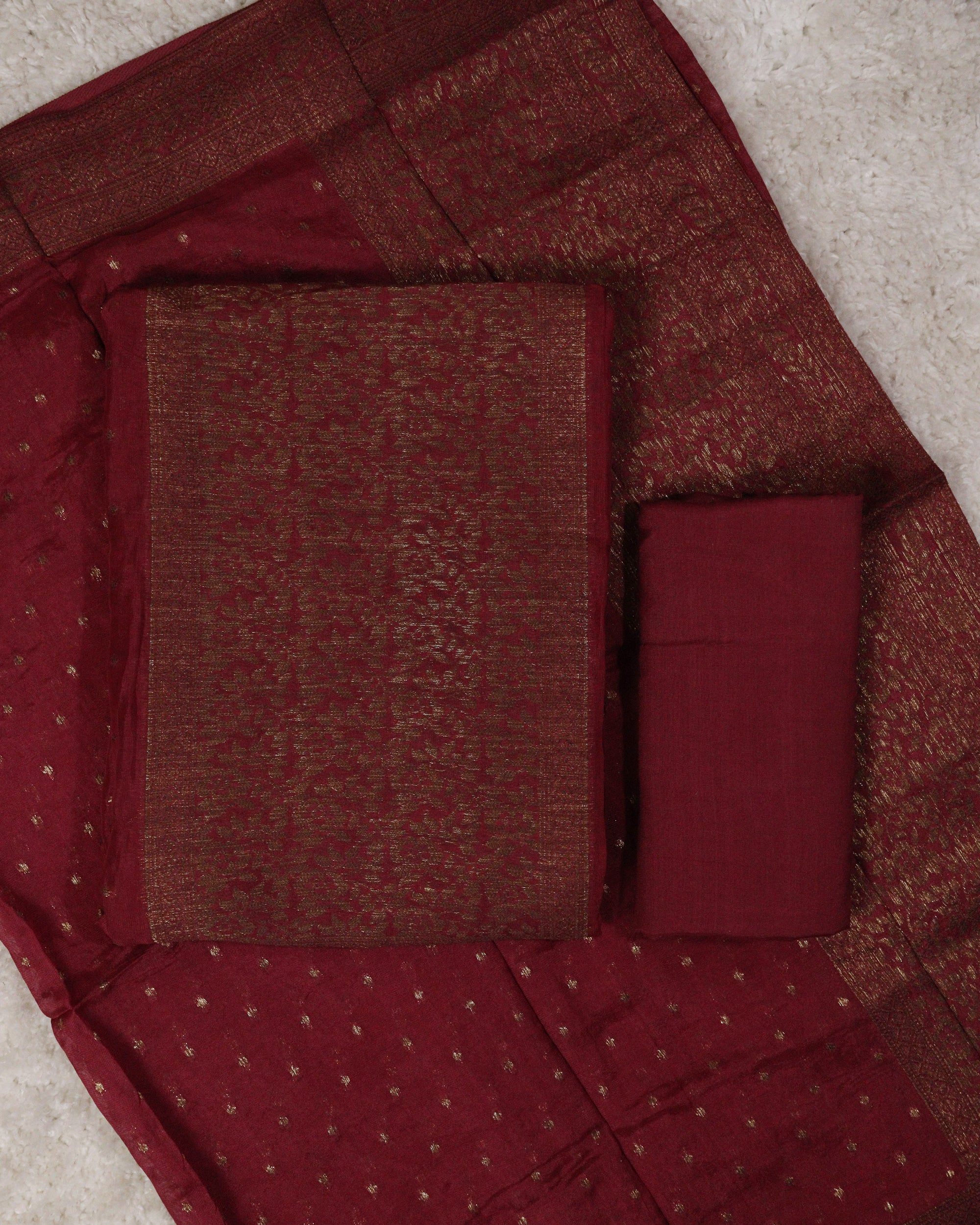 Load image into Gallery viewer, Georgette Banarasi Unstitched Suit- 1293