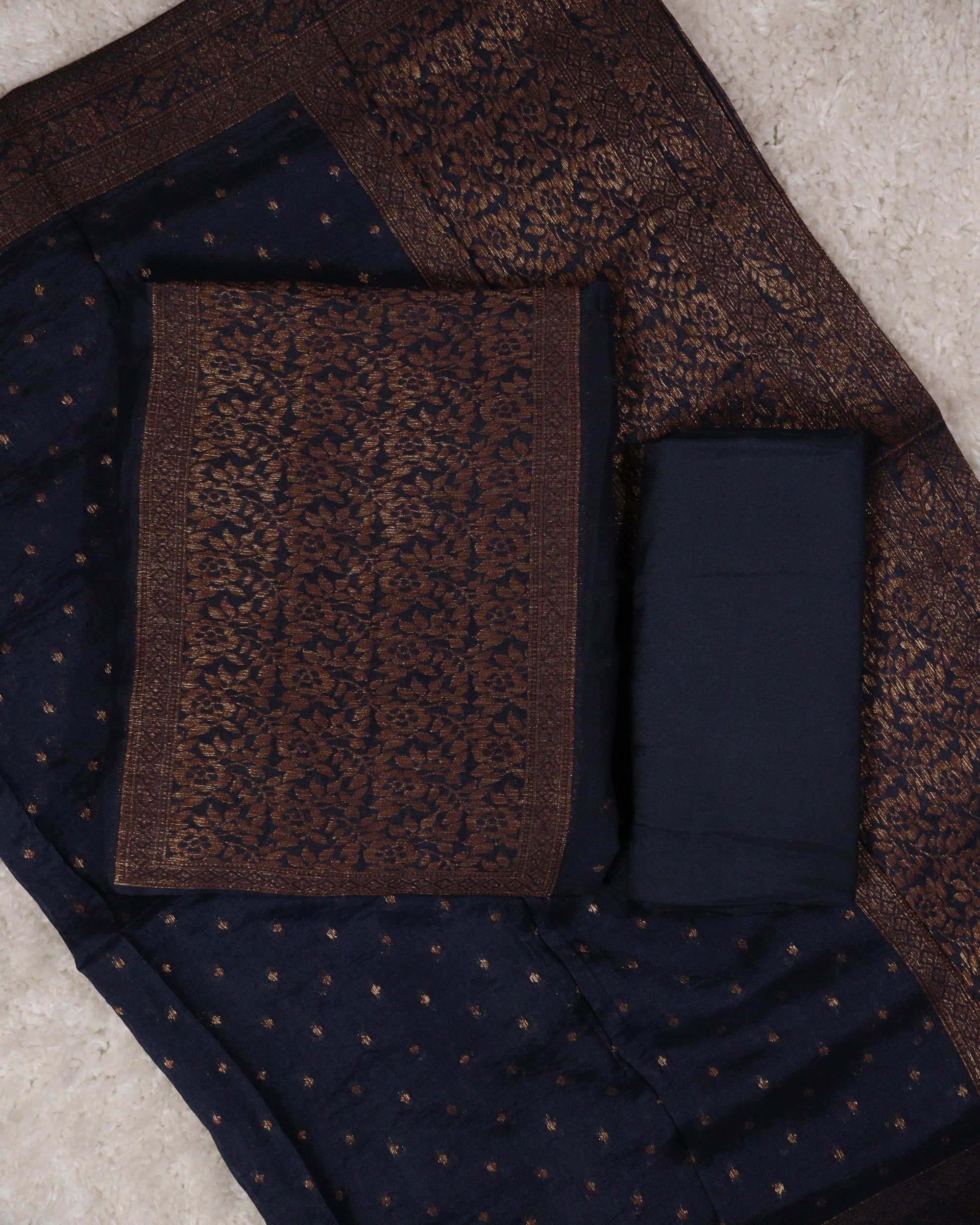 Load image into Gallery viewer, Georgette Banarasi Unstitched Suit- 1293