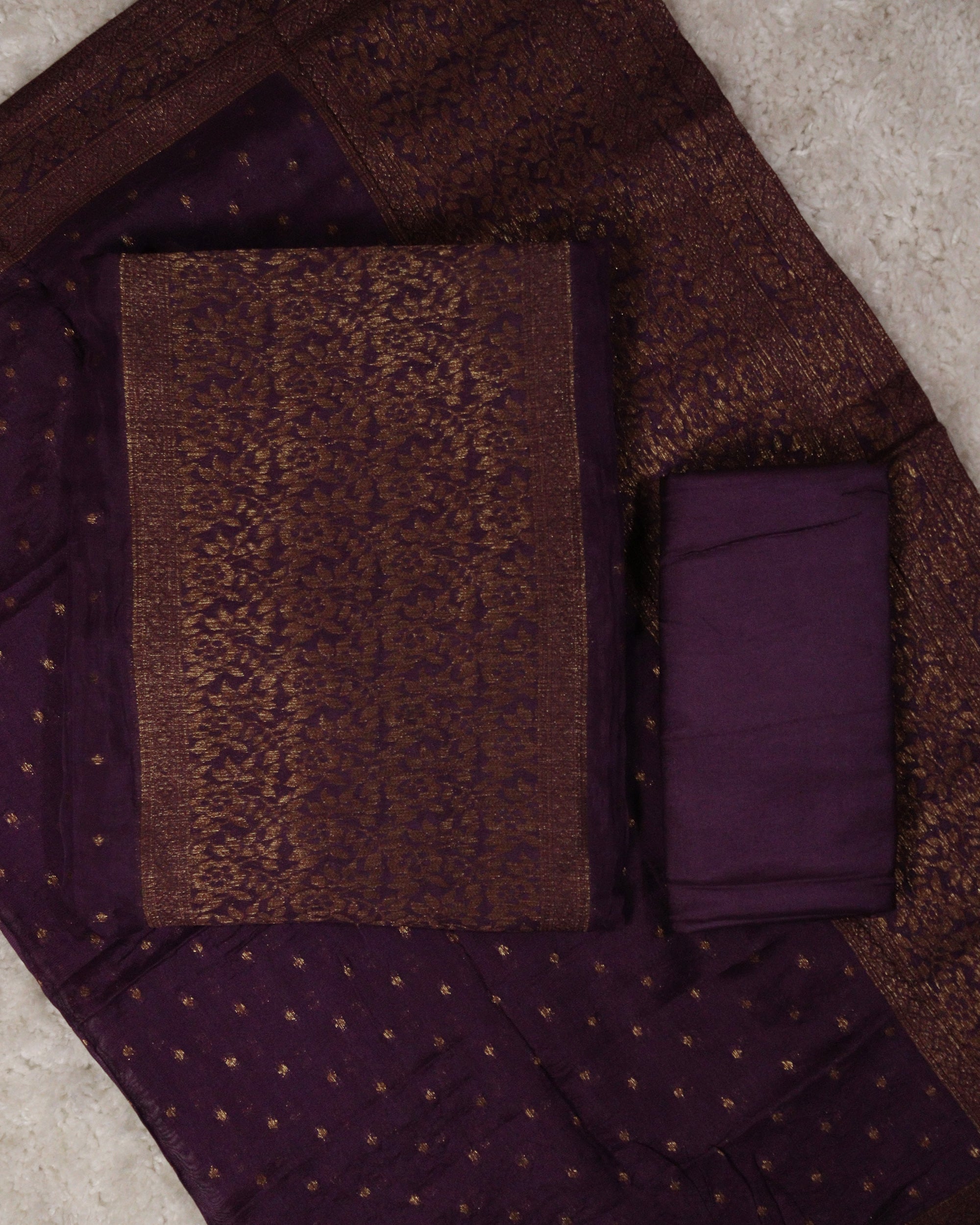 Load image into Gallery viewer, Georgette Banarasi Unstitched Suit- 1293