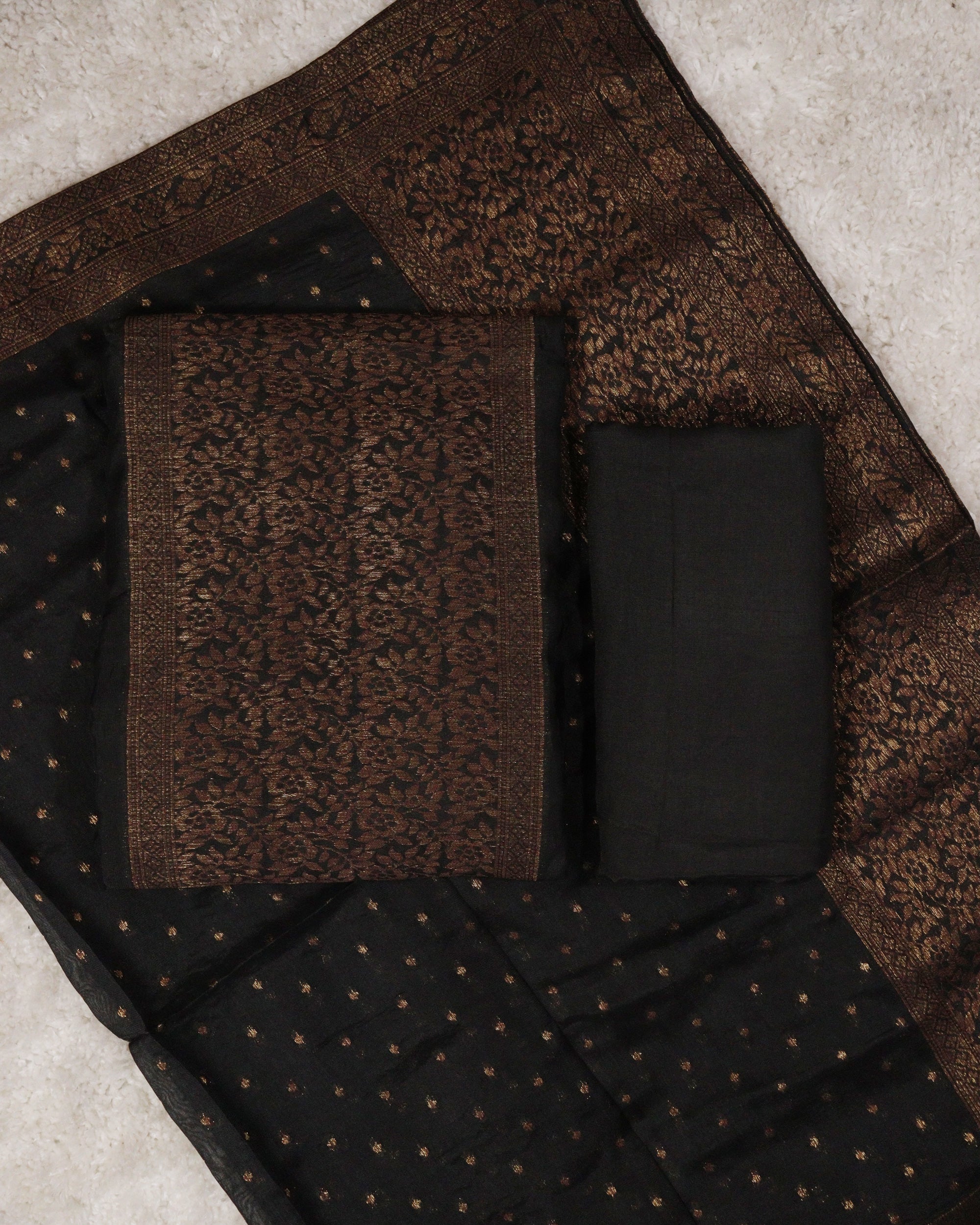 Load image into Gallery viewer, Georgette Banarasi Unstitched Suit- 1293