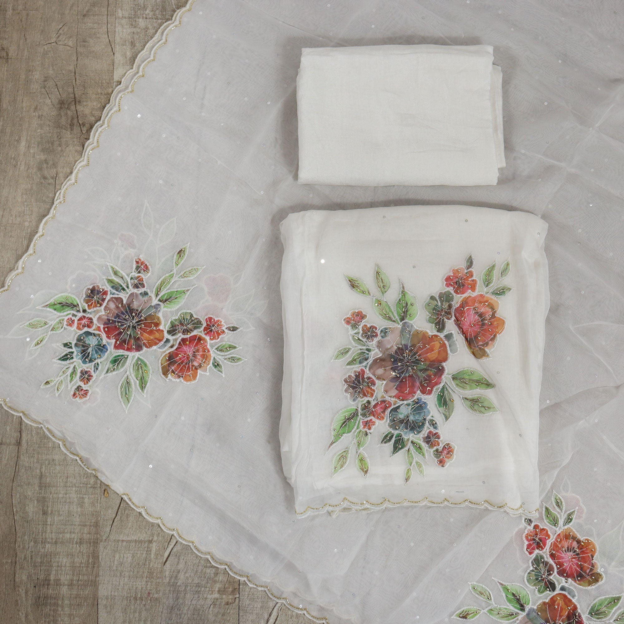 Load image into Gallery viewer, Viscose Organza Unstitched Suit - 4267