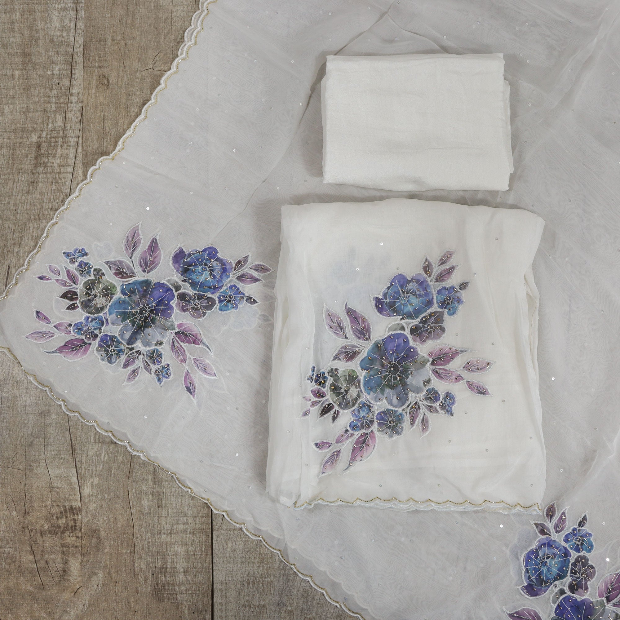 Load image into Gallery viewer, Viscose Organza Unstitched Suit - 4267