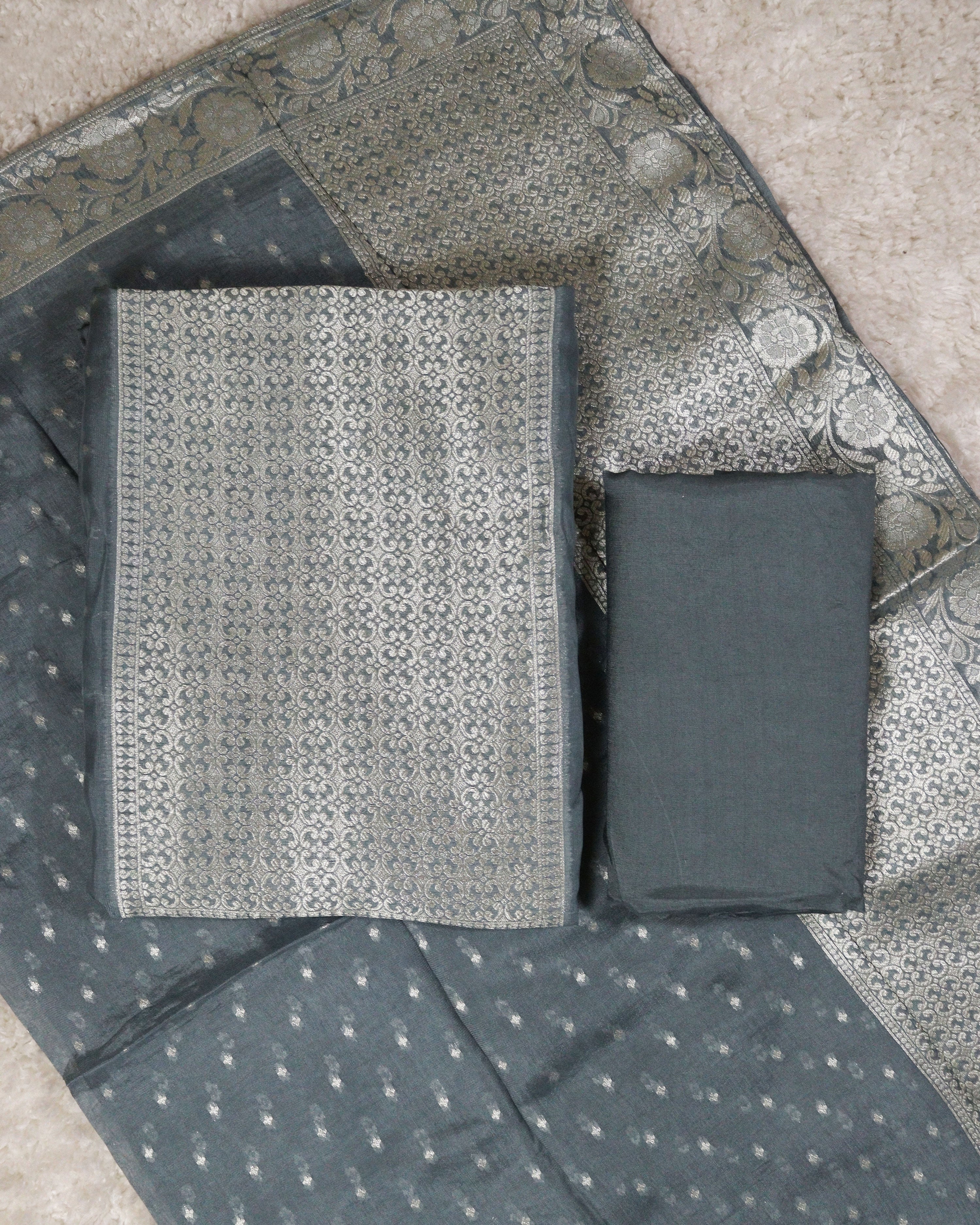 Load image into Gallery viewer, Georgette Banarasi Unstitched Suit-1294