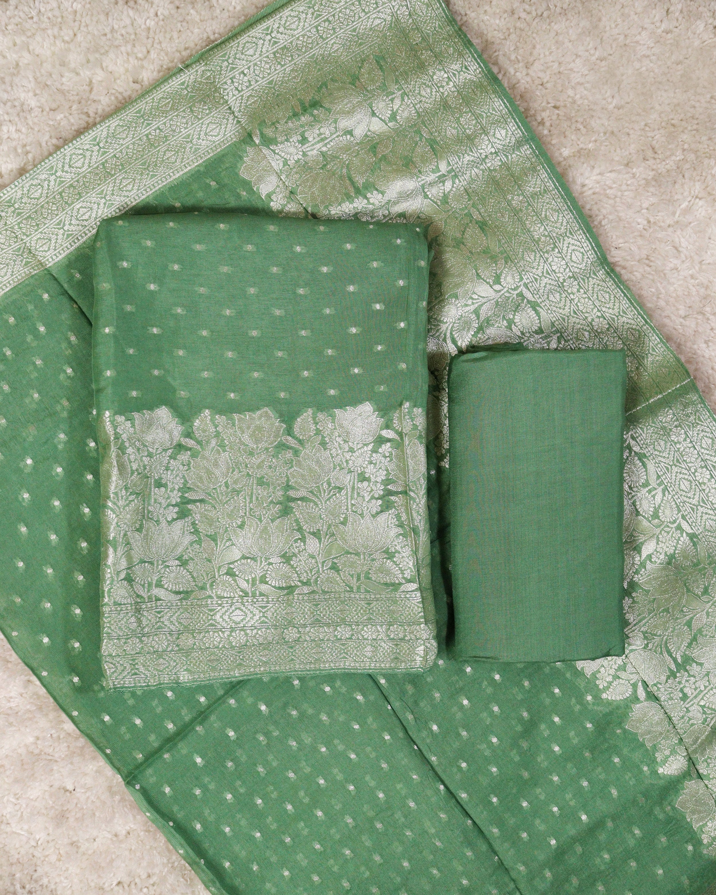 Load image into Gallery viewer, Crepe Georgette Unstitched Suit-1368