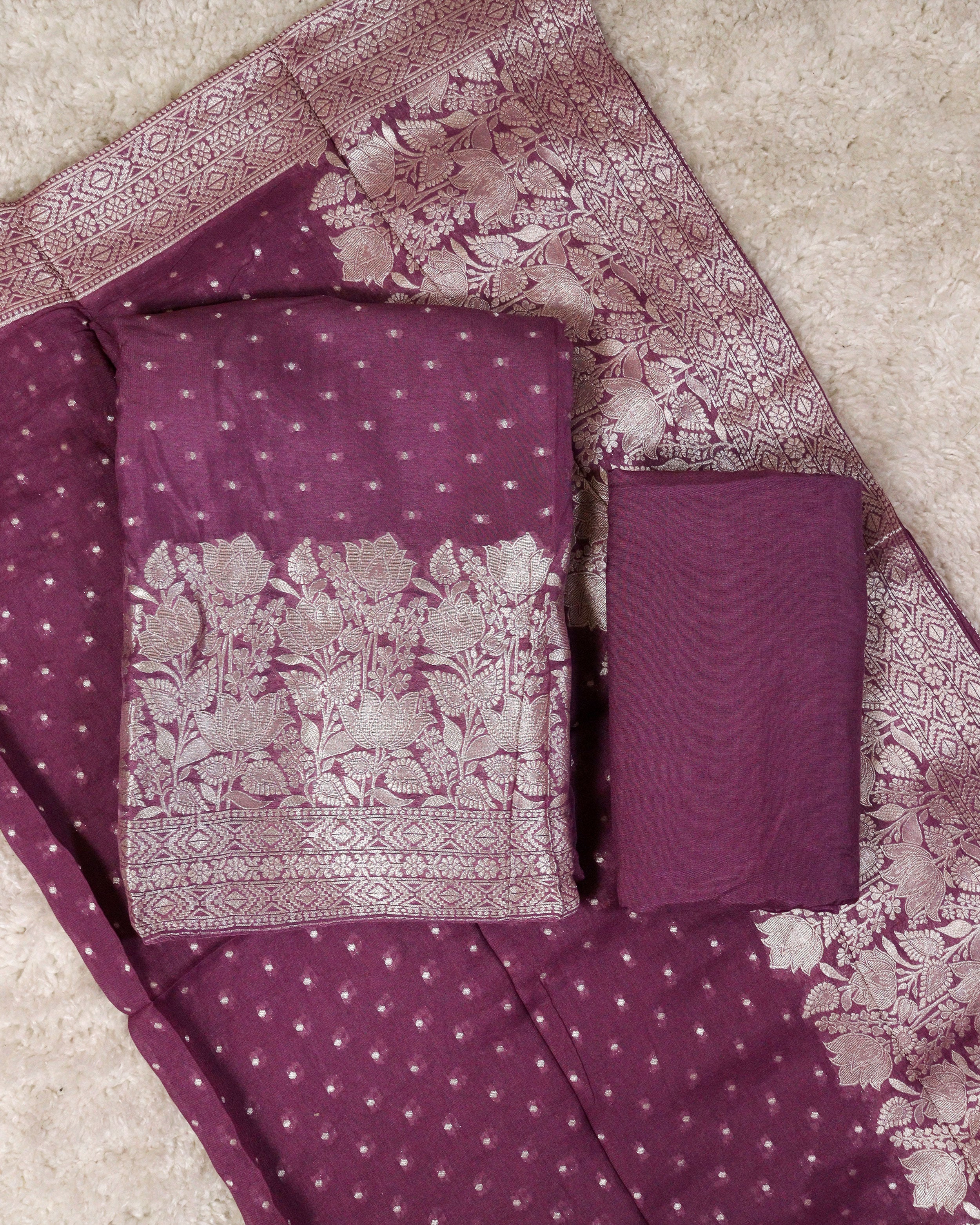 Load image into Gallery viewer, Crepe Georgette Unstitched Suit-1368