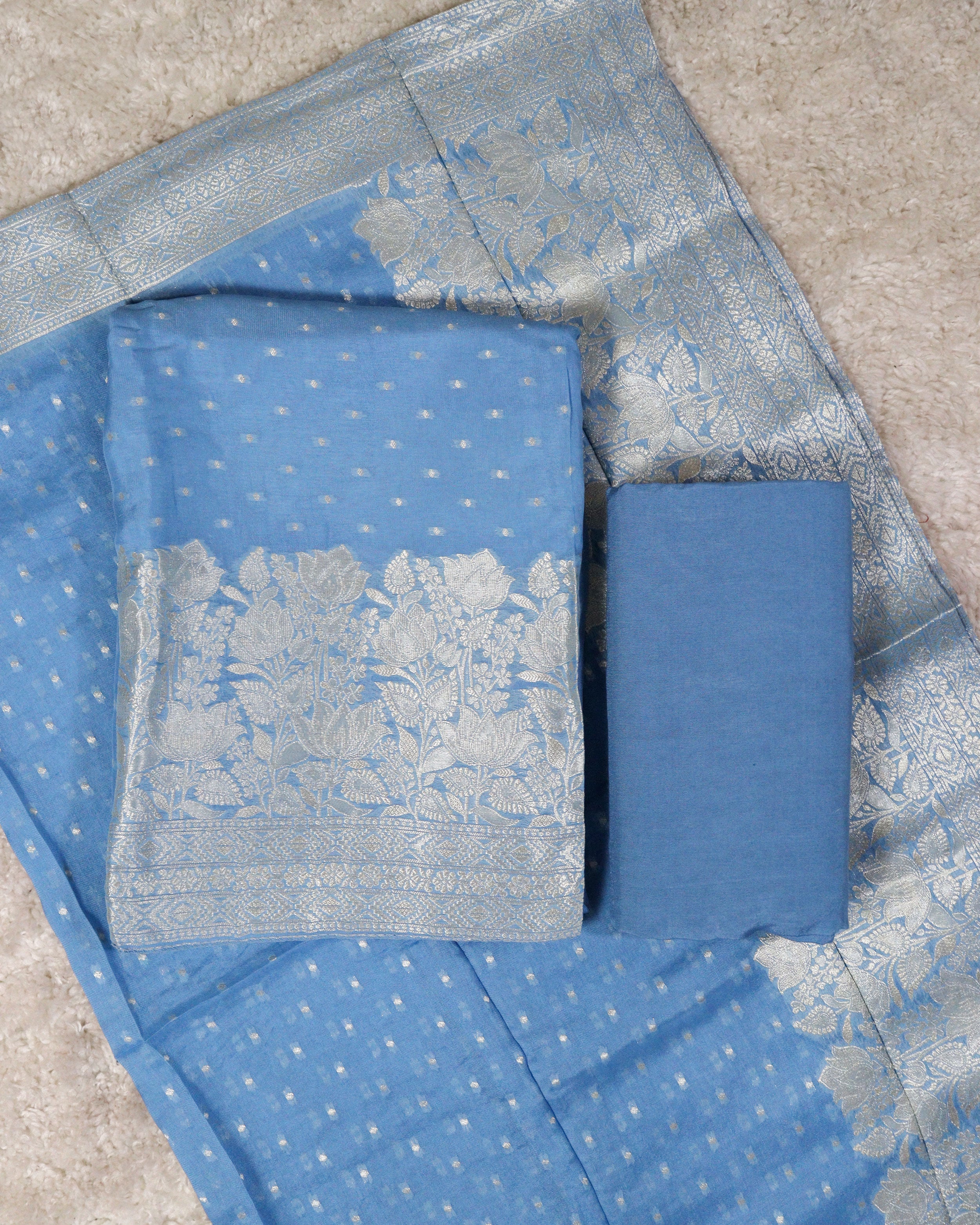 Load image into Gallery viewer, Crepe Georgette Unstitched Suit-1368