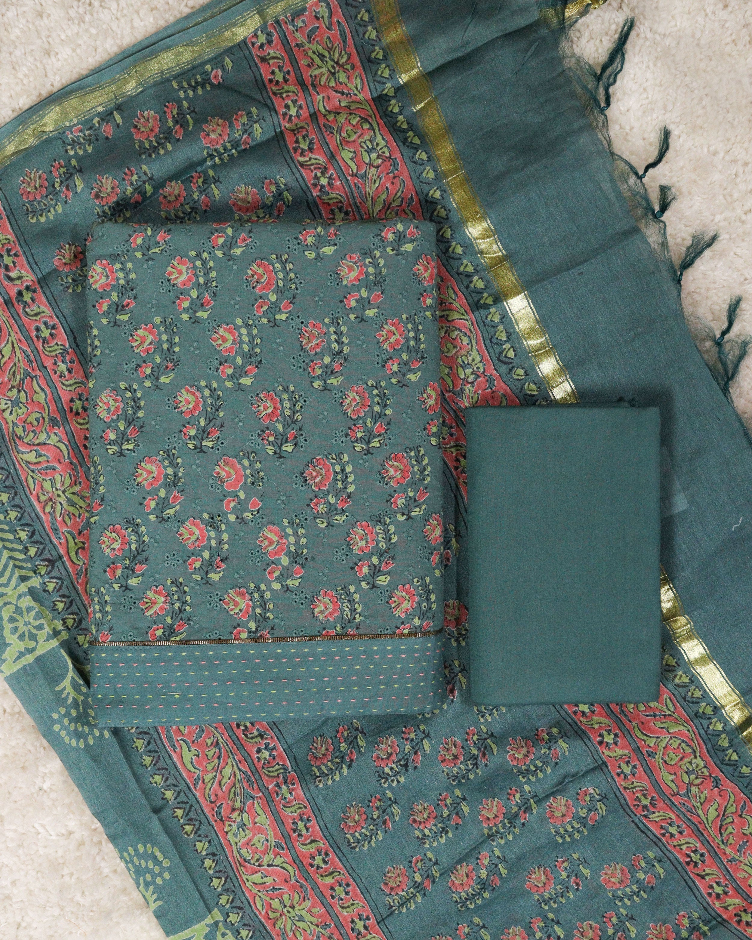 Load image into Gallery viewer, Pure Cotton Unstitched Suit-1363