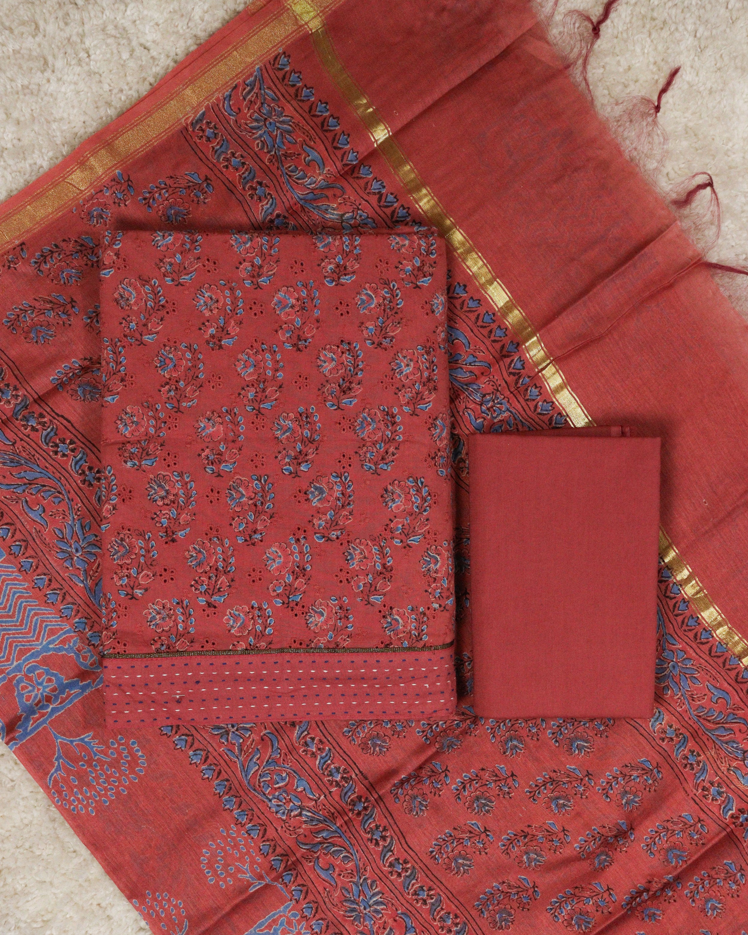 Load image into Gallery viewer, Pure Cotton Unstitched Suit-1363