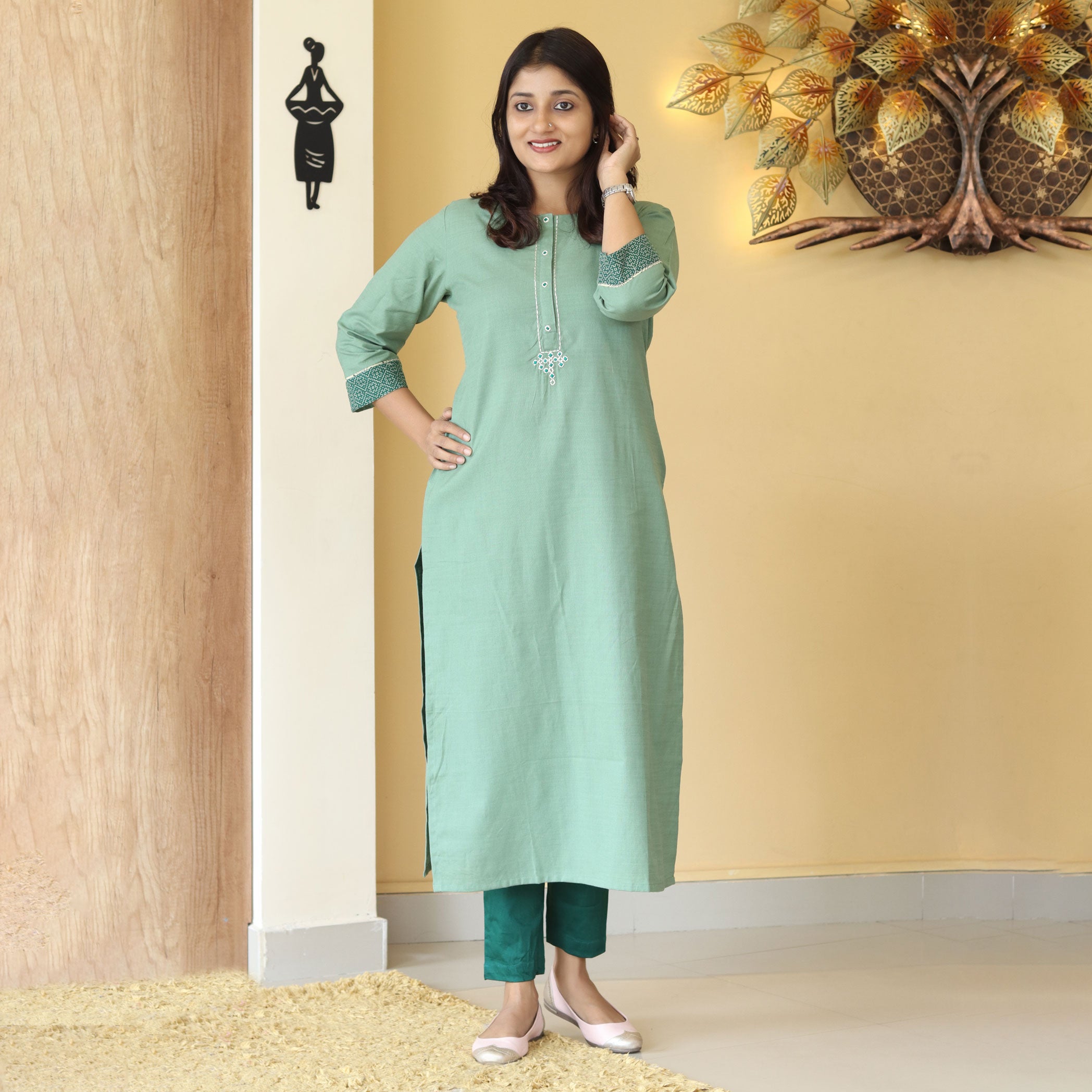 Load image into Gallery viewer, Pure Cotton Kurti-3662