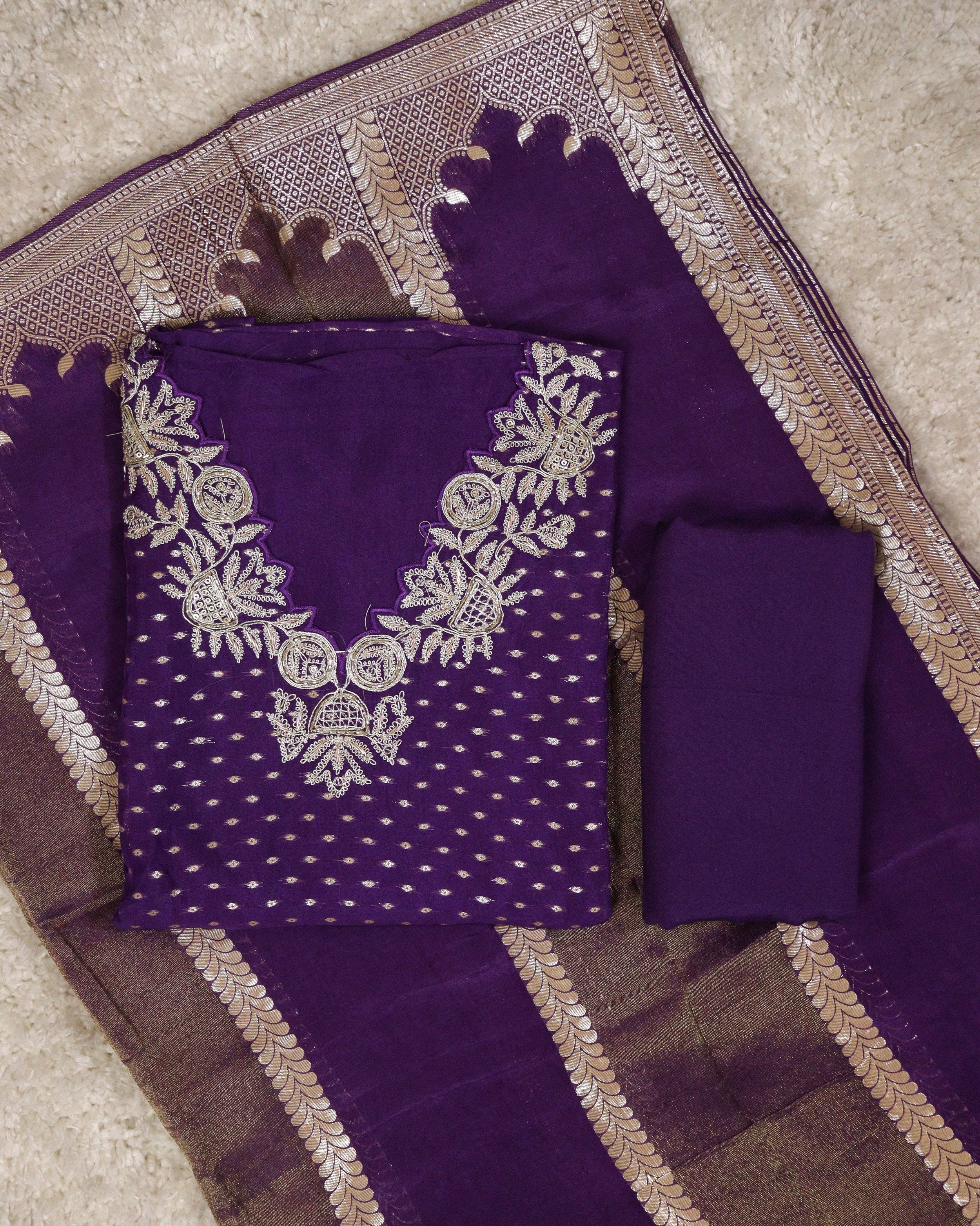 Load image into Gallery viewer, Viscose Organza Unstitched Suit-1618