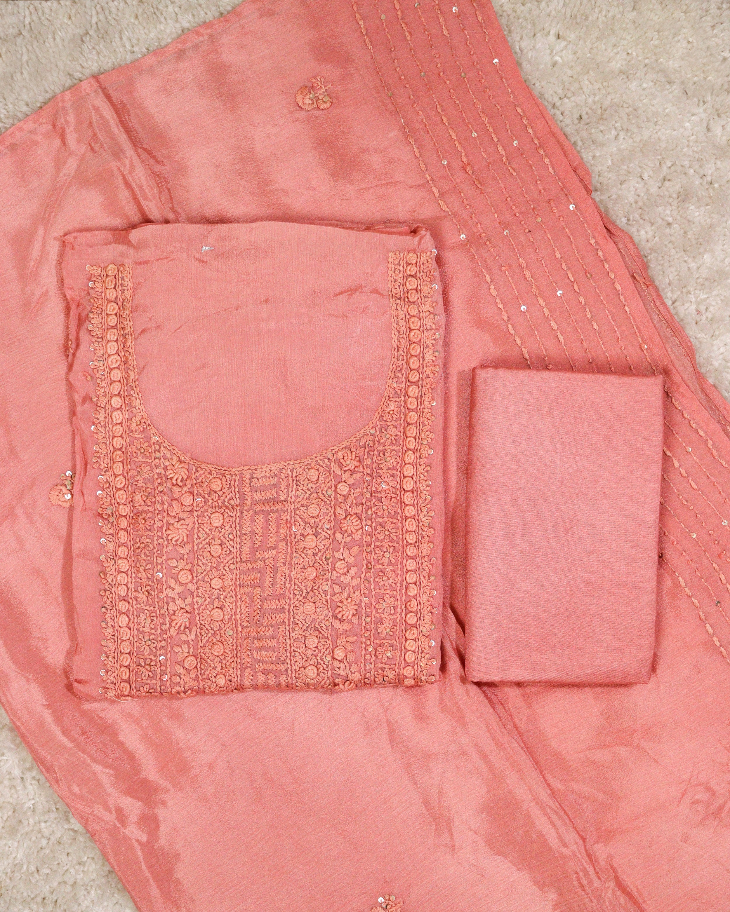 Load image into Gallery viewer, Chinnon Chiffon Unstitched Suit -1667