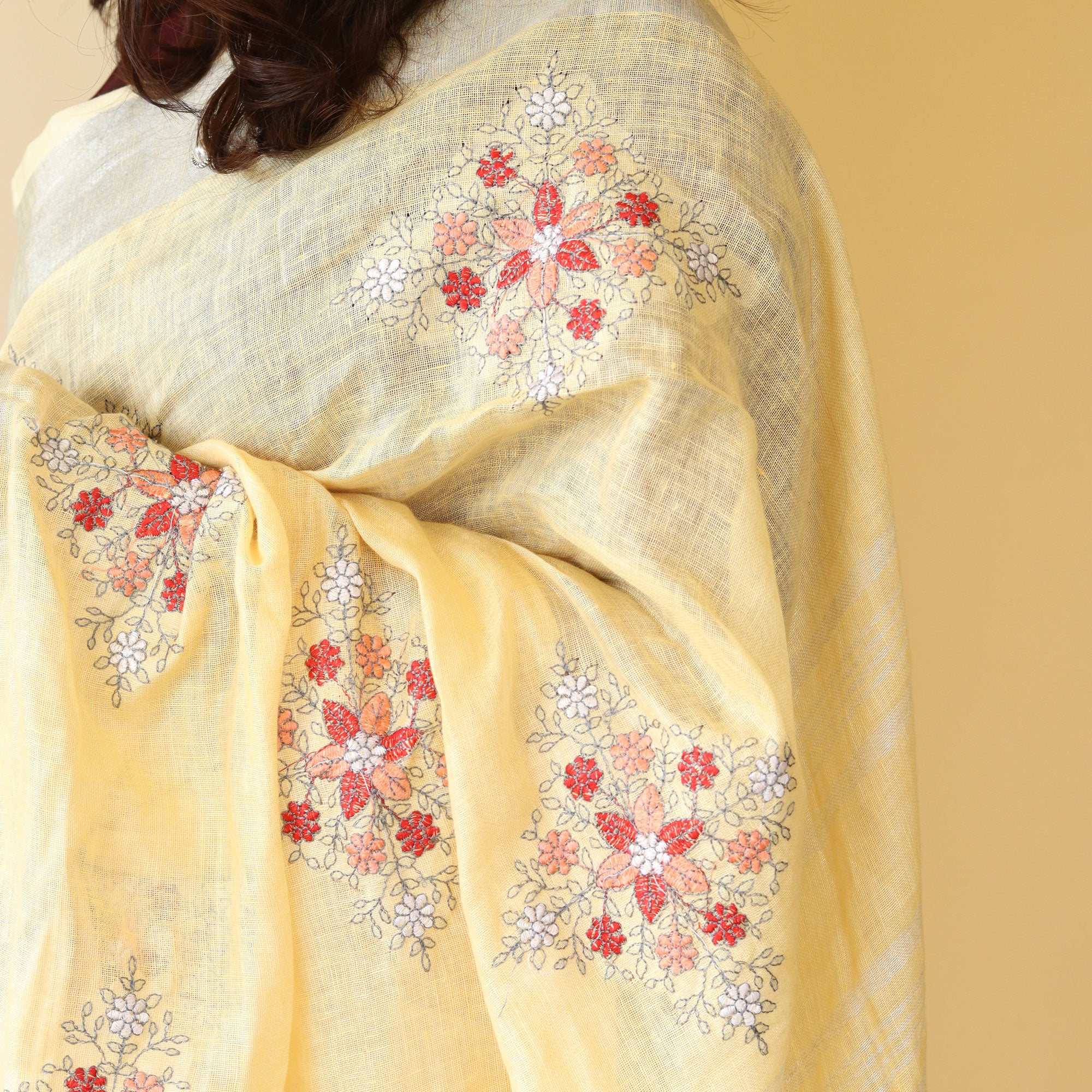 Load image into Gallery viewer, Linen Saree-4312 (PRE ORDER)