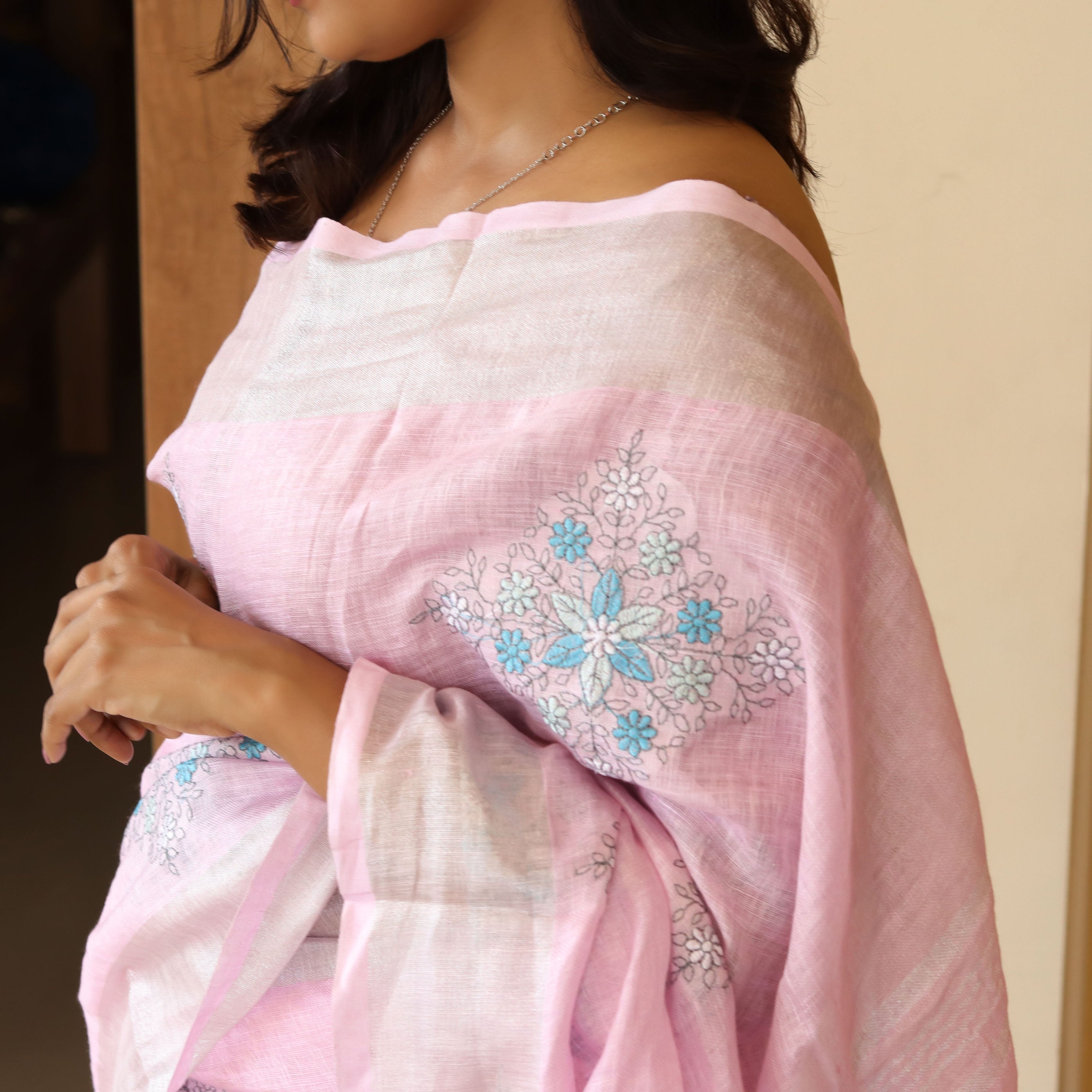 Load image into Gallery viewer, Linen Saree-4312 (PRE ORDER)