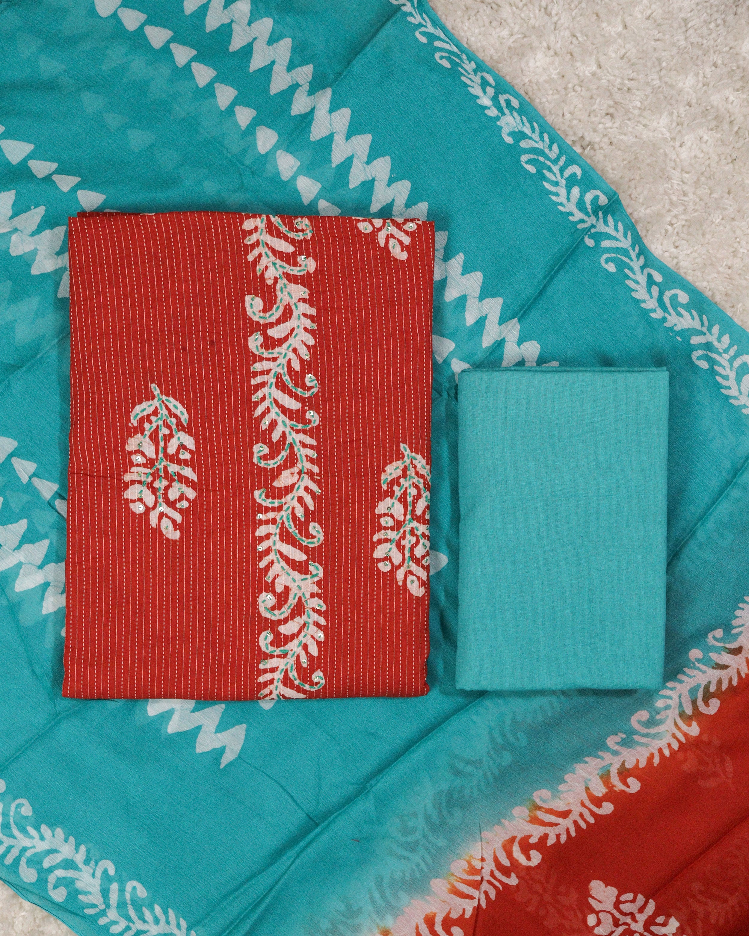 Load image into Gallery viewer, Pure Cotton Unstitched Suit-1666