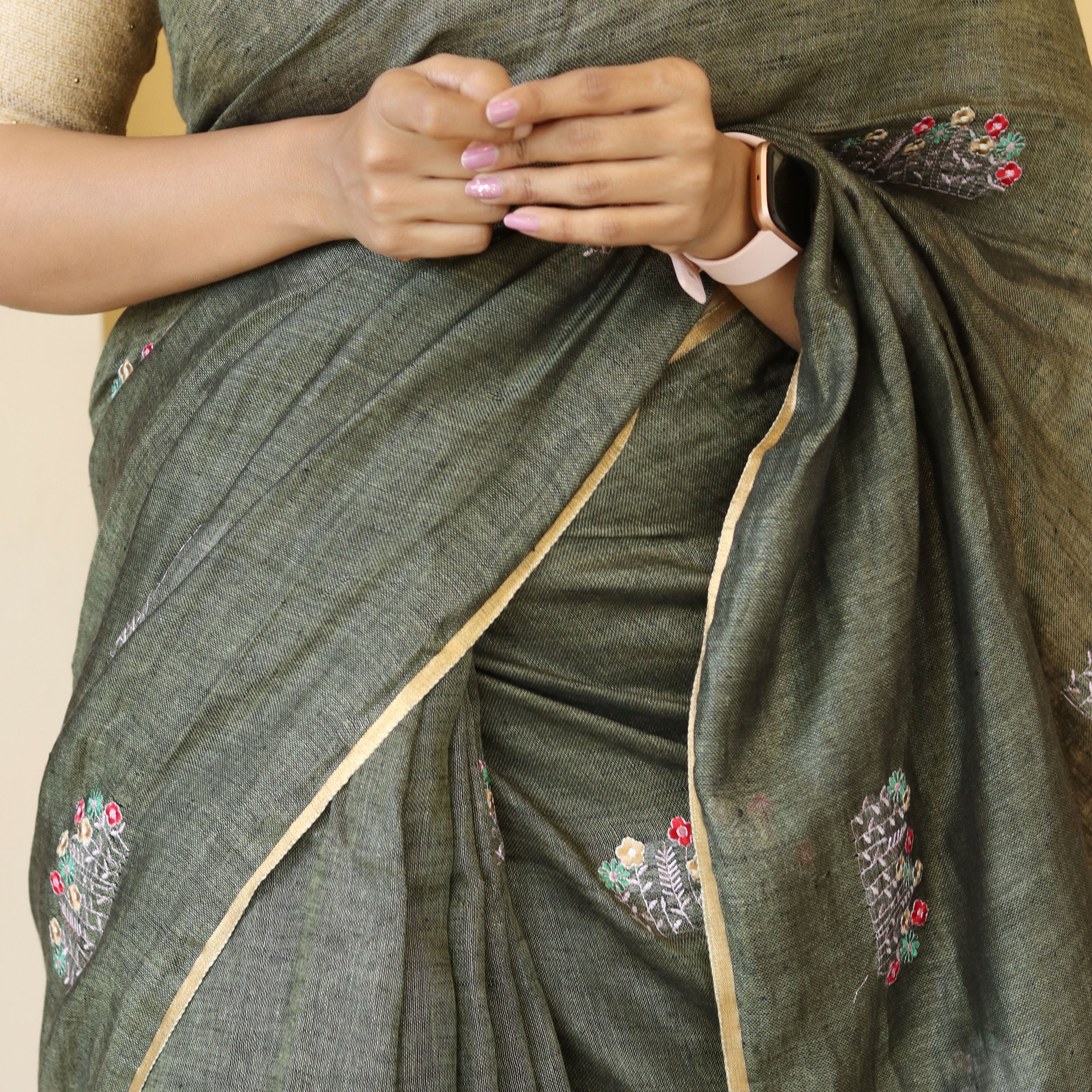 Load image into Gallery viewer, Pure Linen Saree-4338 ( PRE-ORDER)
