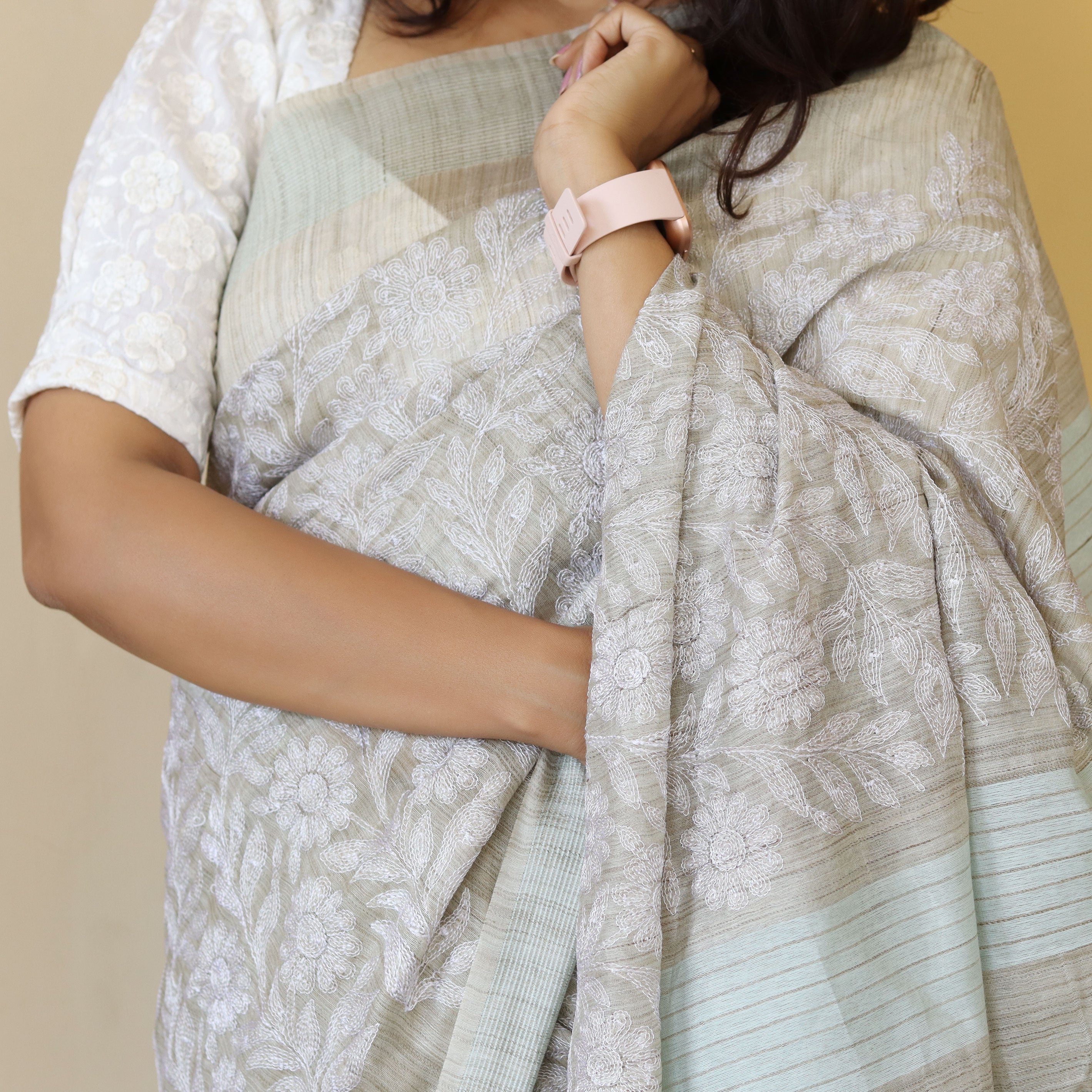 Load image into Gallery viewer, Linen Basuwada Saree (PRE-ORDER) - 4231