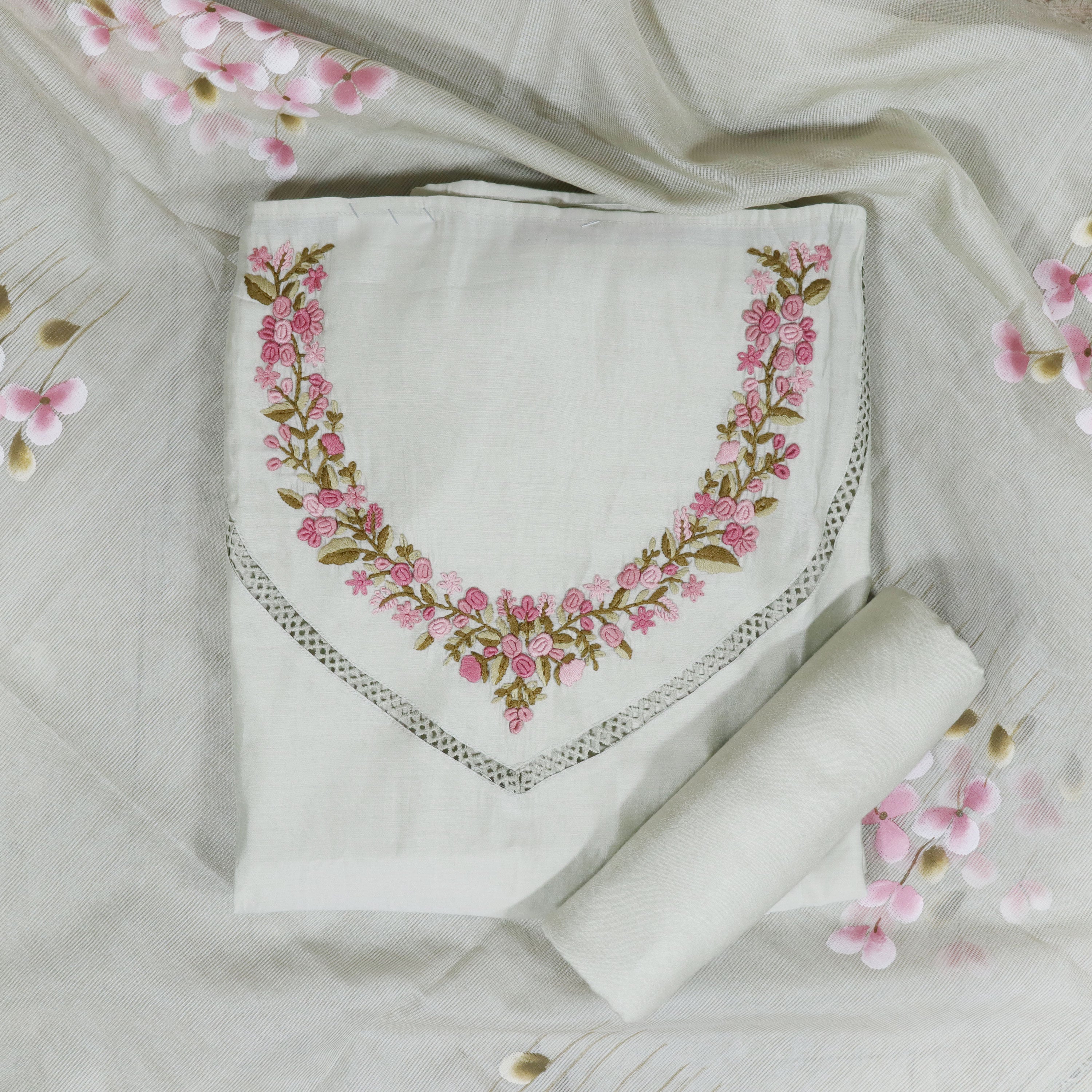 Load image into Gallery viewer, Chanderi Silk Unstitched Suit - 4353