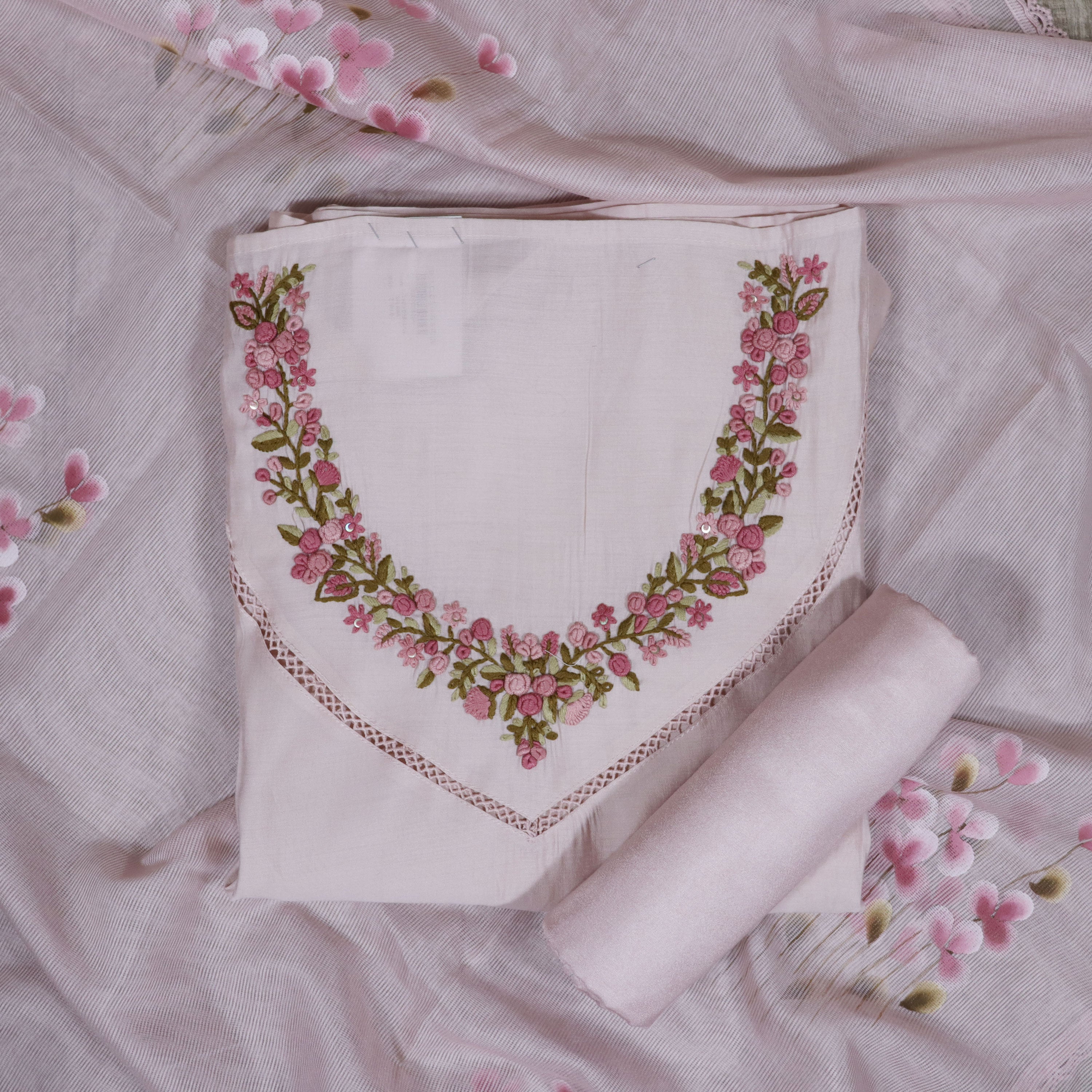 Load image into Gallery viewer, Chanderi Silk Unstitched Suit - 4353