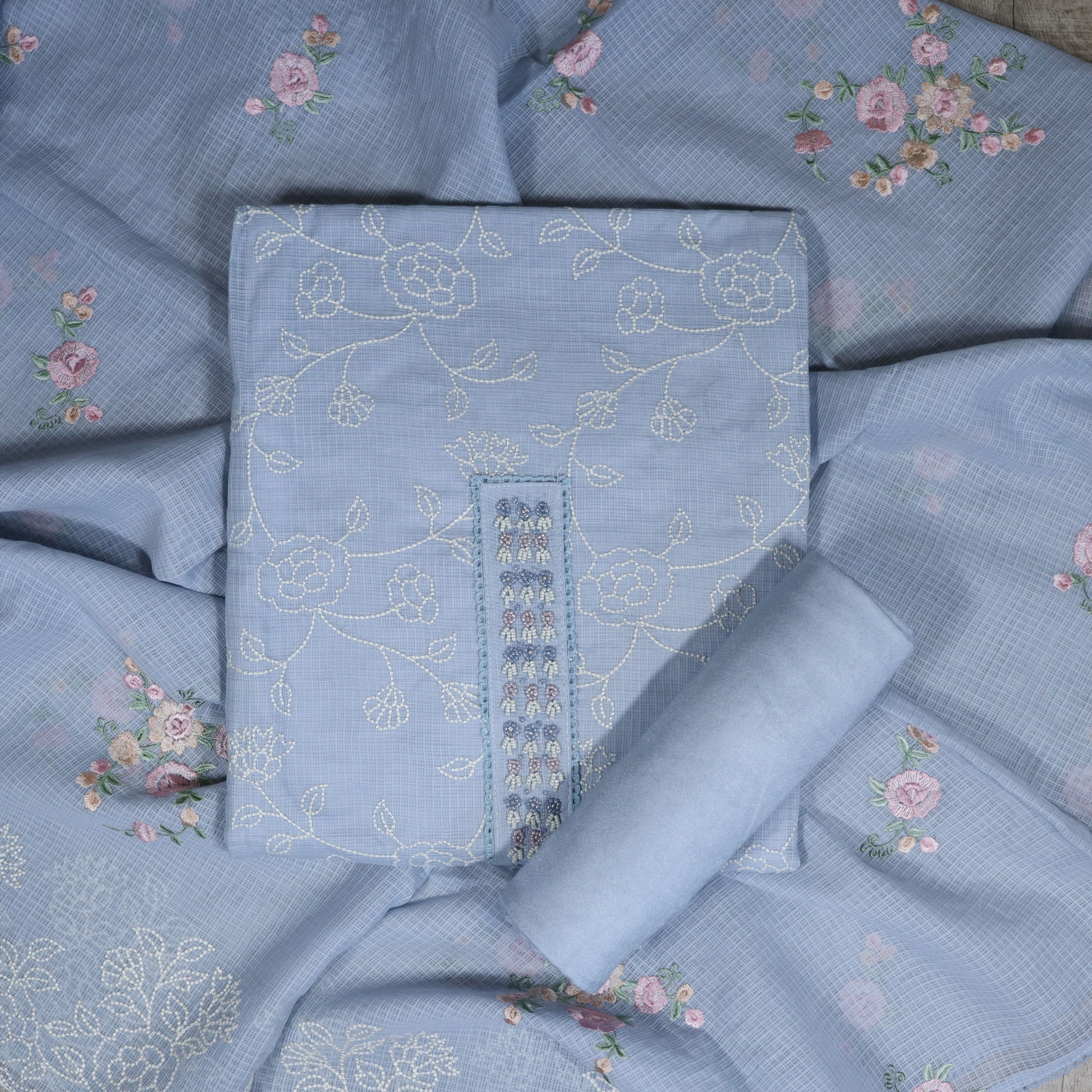 Load image into Gallery viewer, Kotta Cotton Unstitched Suit-4379