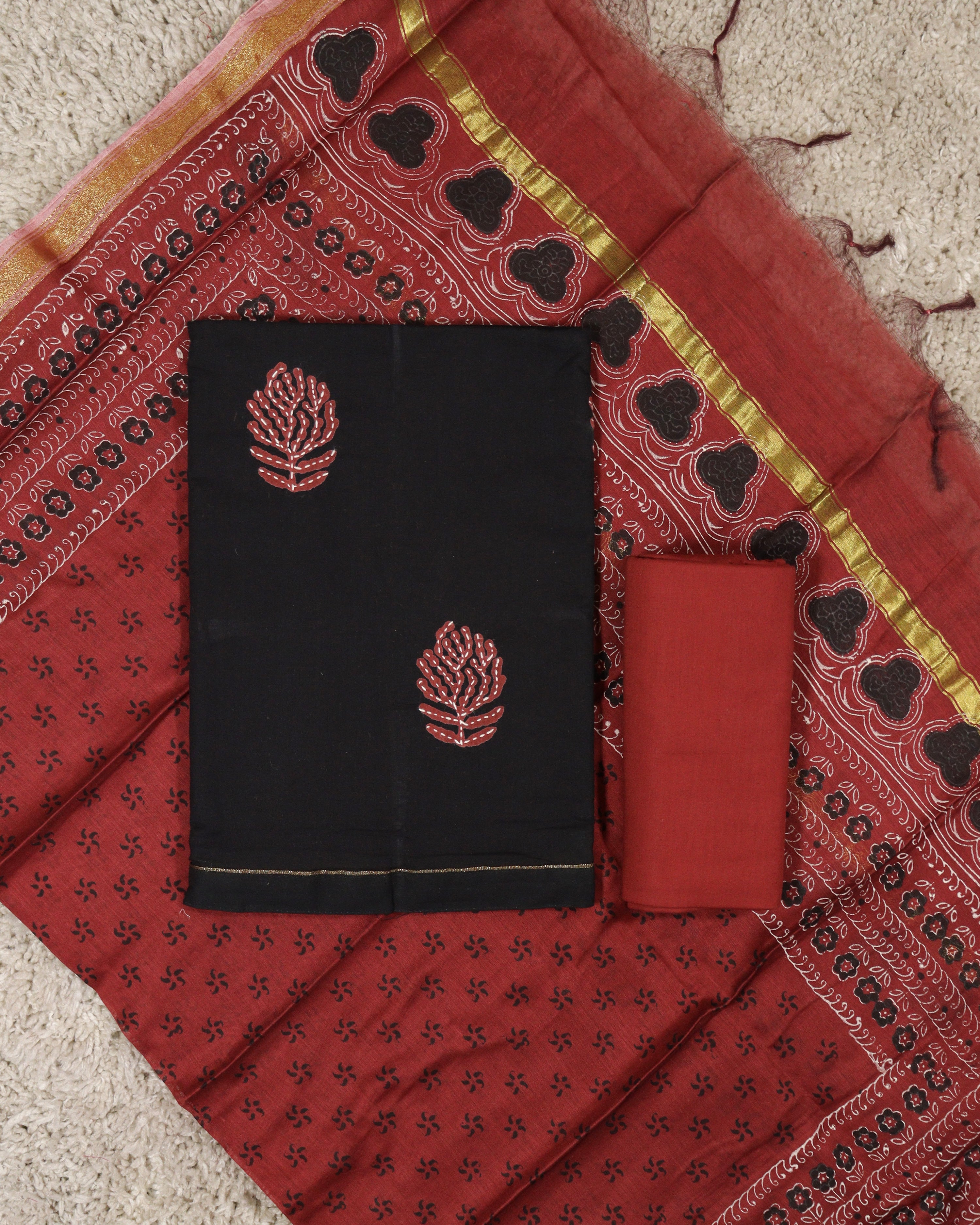 Load image into Gallery viewer, Cotton Unstitched Suit-5915