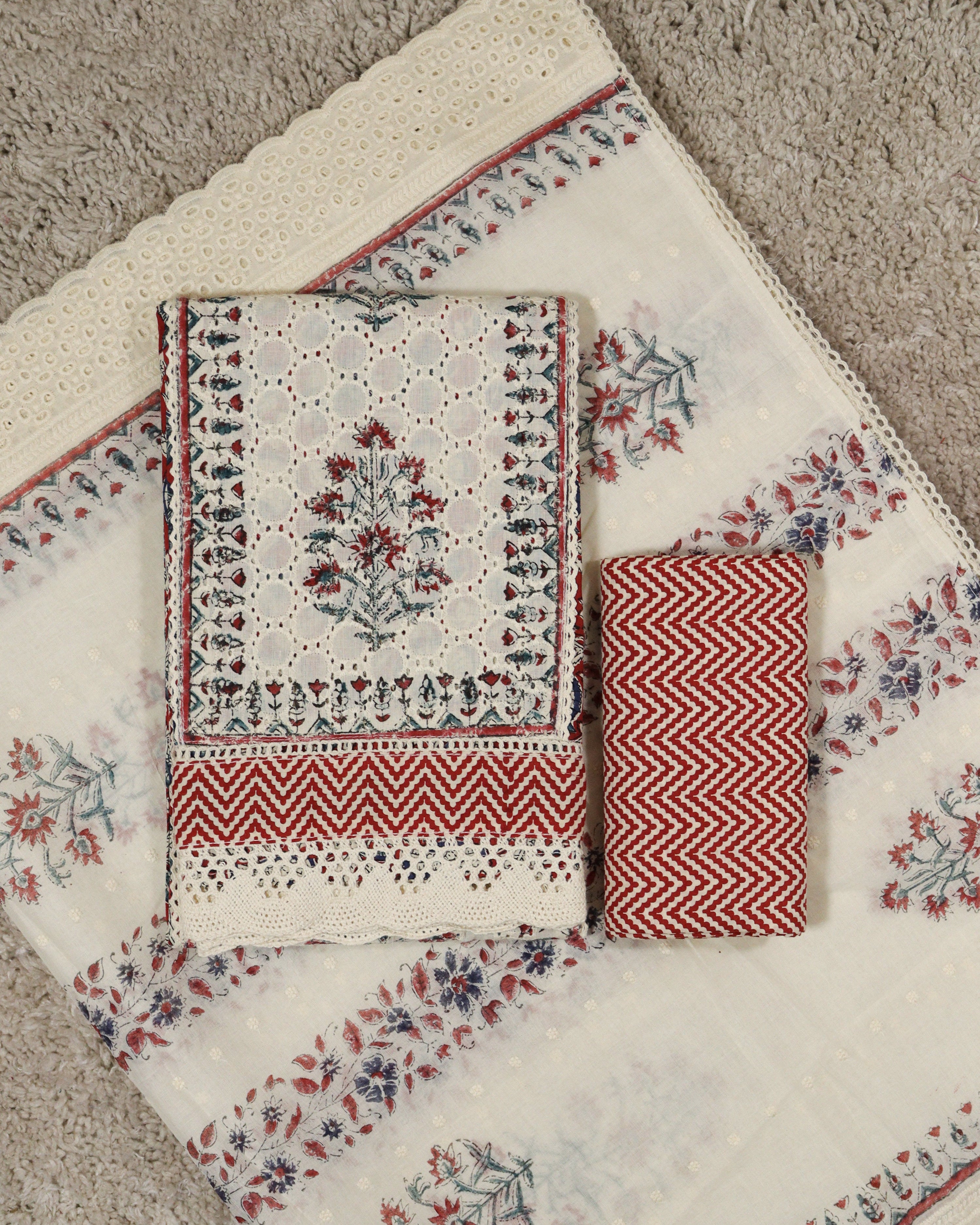 Load image into Gallery viewer, Cotton Unstitched Stitching Suit-5918