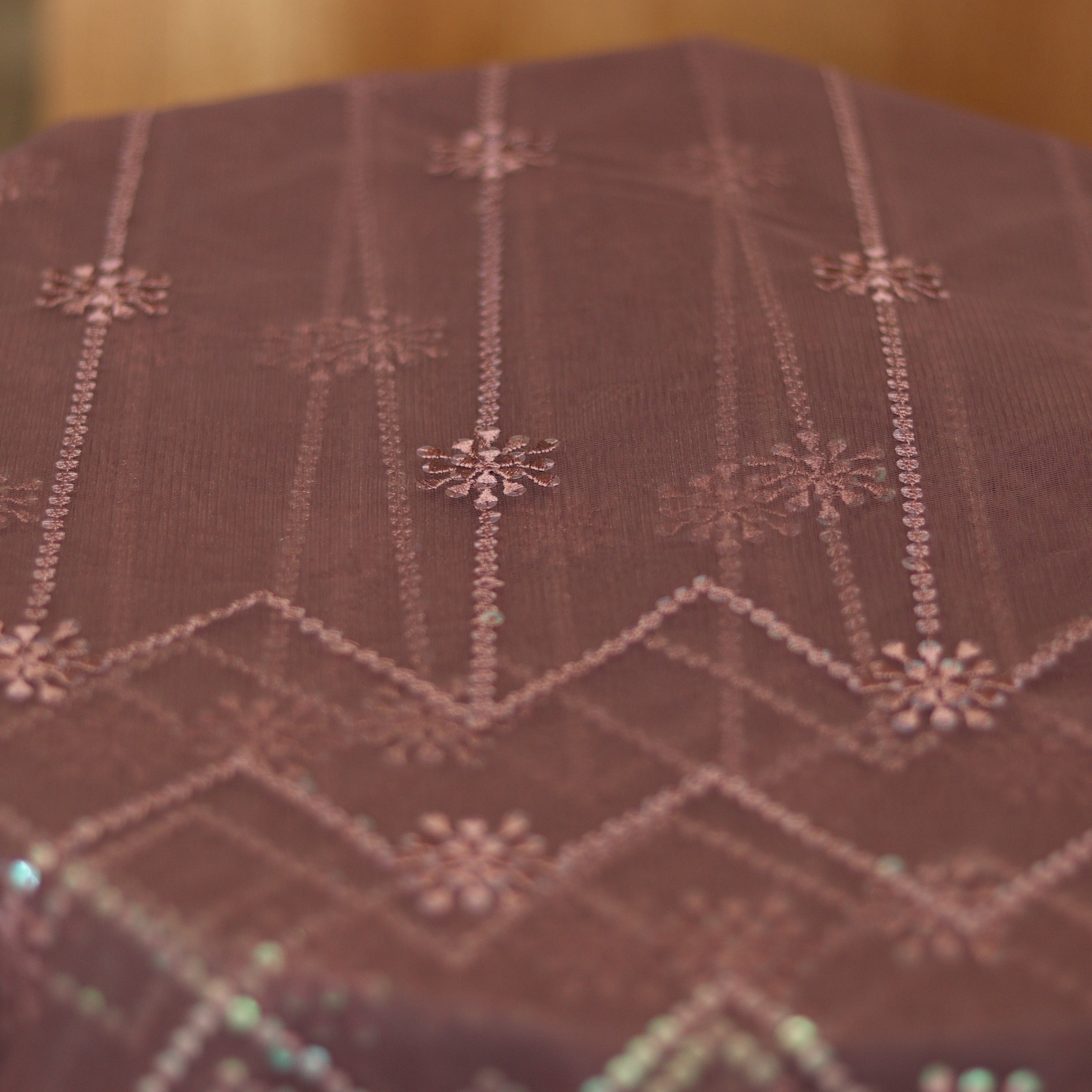 Load image into Gallery viewer, Grape Wine Net Embellished Fabric- 2997