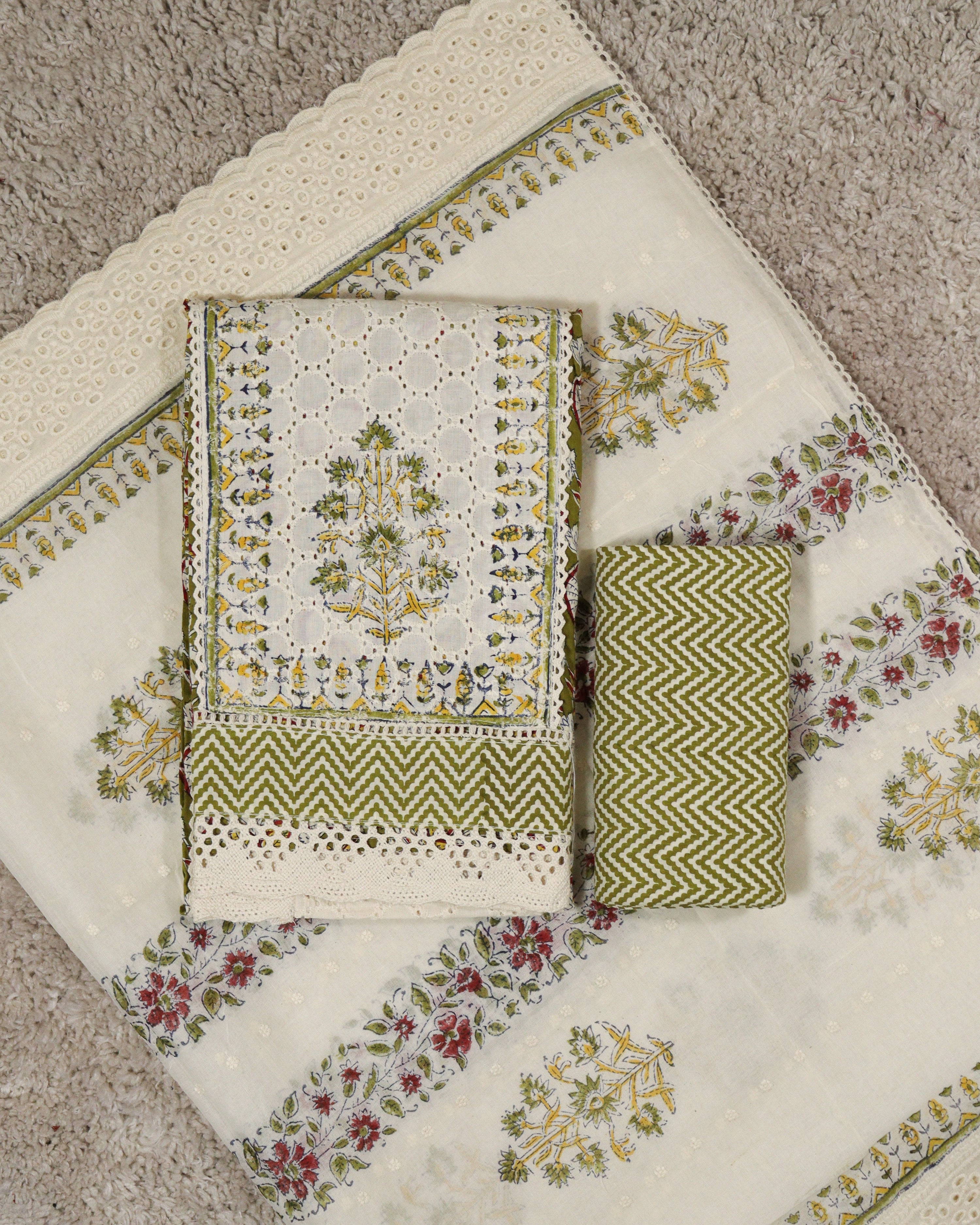 Load image into Gallery viewer, Cotton Unstitched Stitching Suit-5918