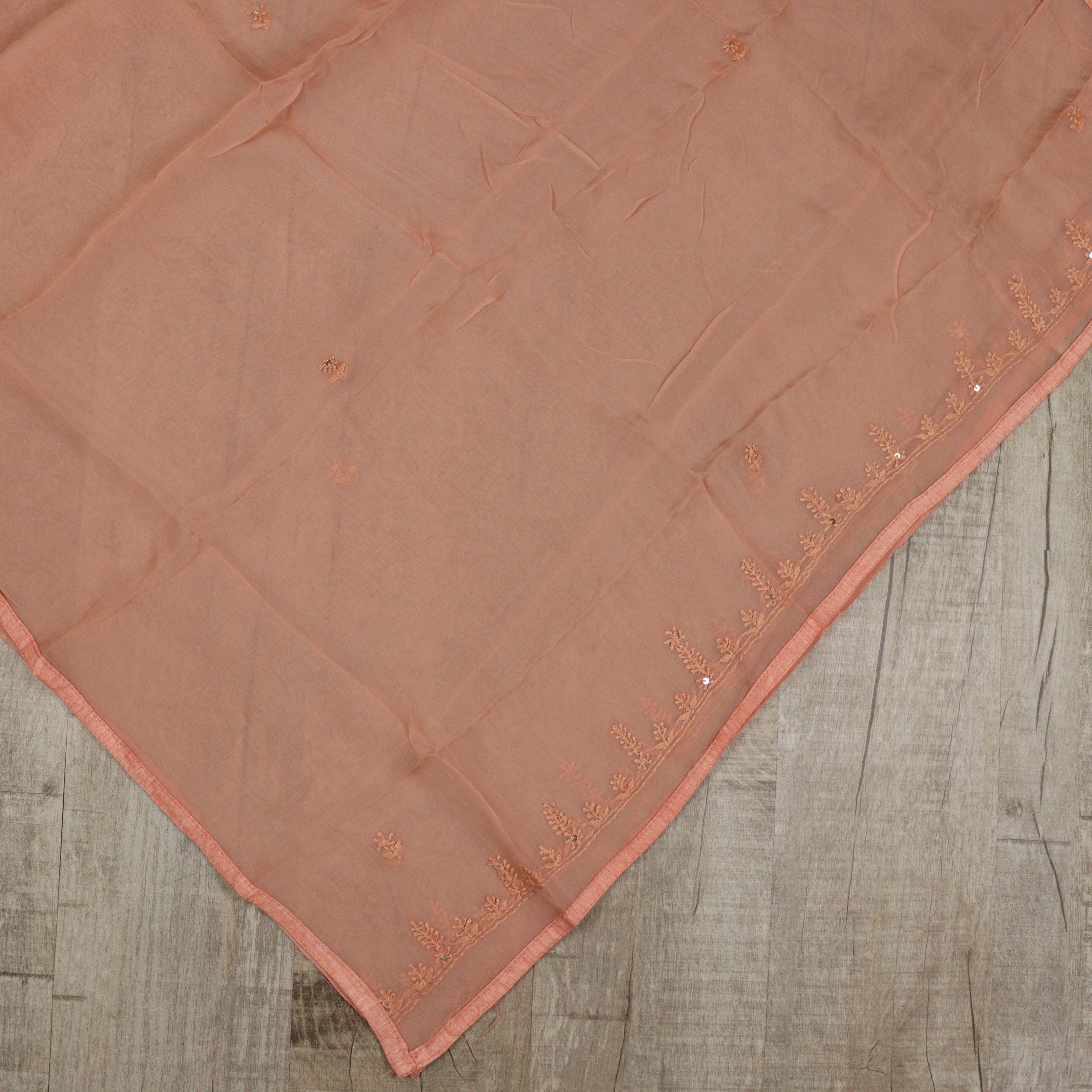 Load image into Gallery viewer, Peach Pure viscose Organza Suit-3497