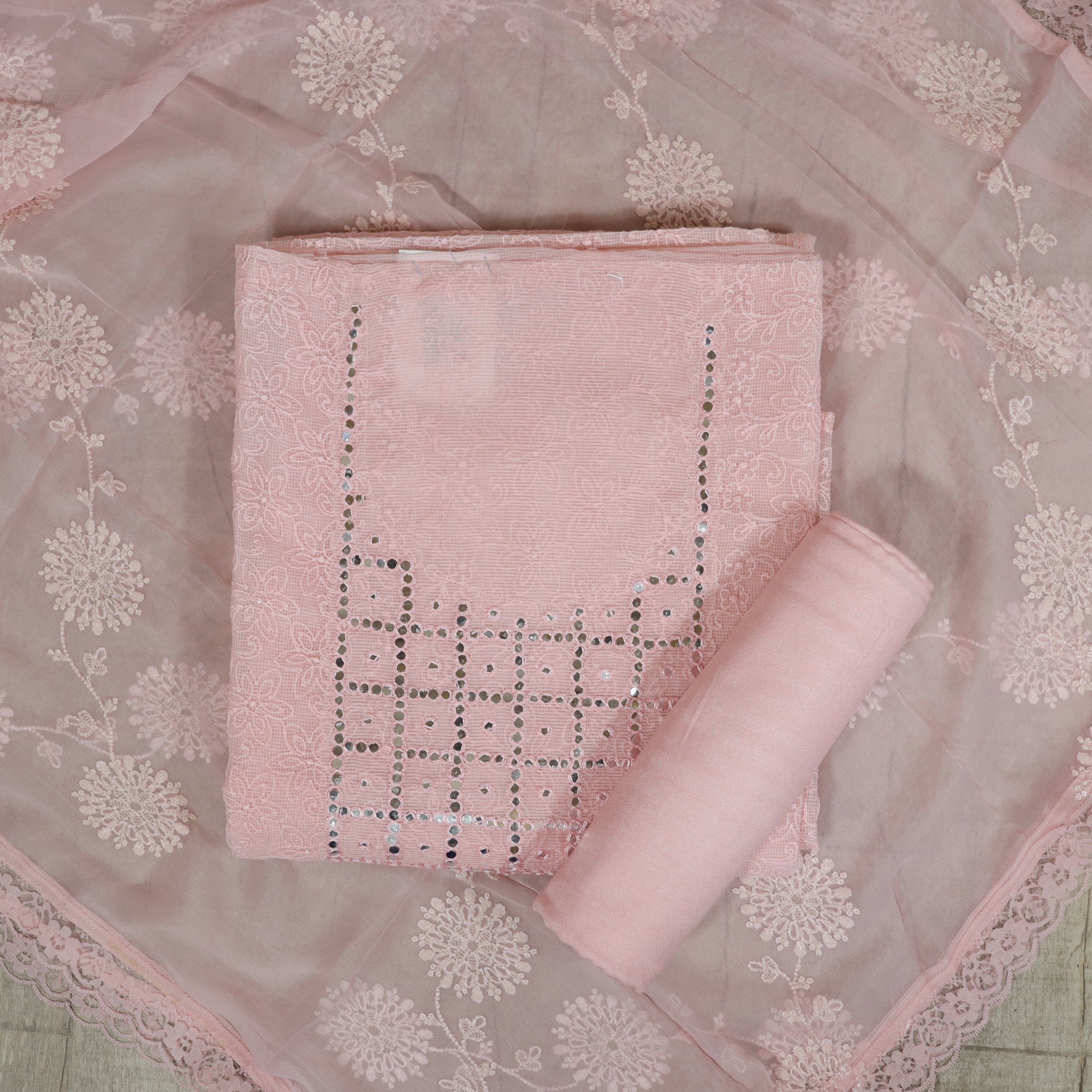 Load image into Gallery viewer, Net Kotta Unstitched Suit - 4454