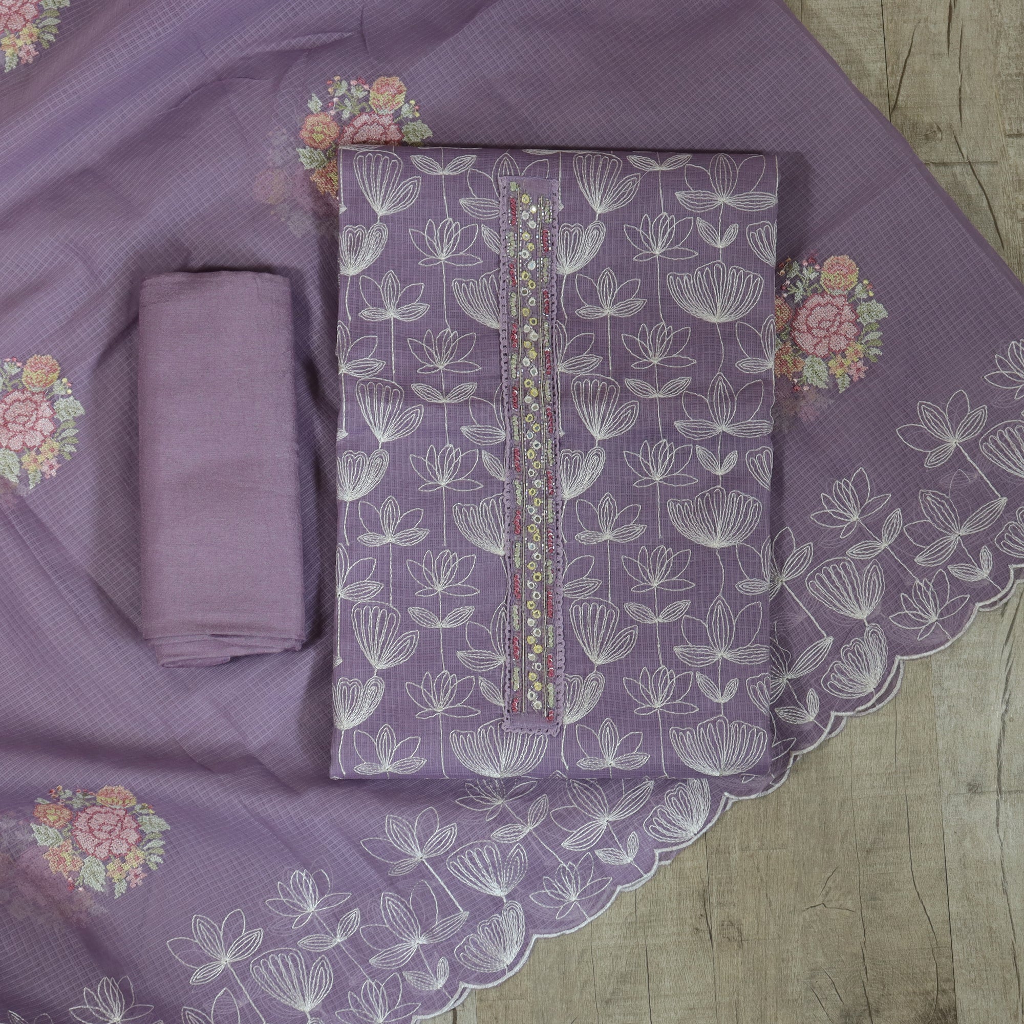 Load image into Gallery viewer, Pure Kotta Cotton Unstitched Suit-4452