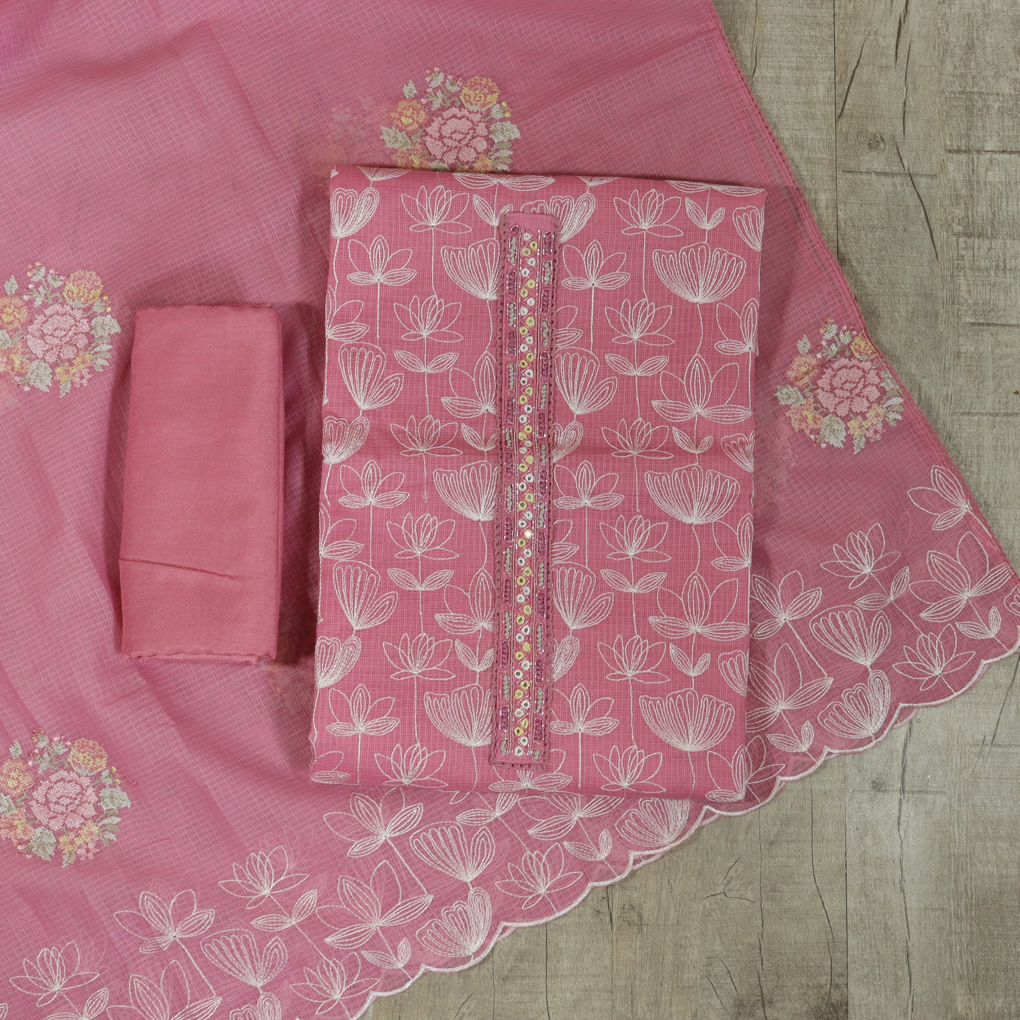 Load image into Gallery viewer, Pure Kotta Cotton Unstitched Suit-4452