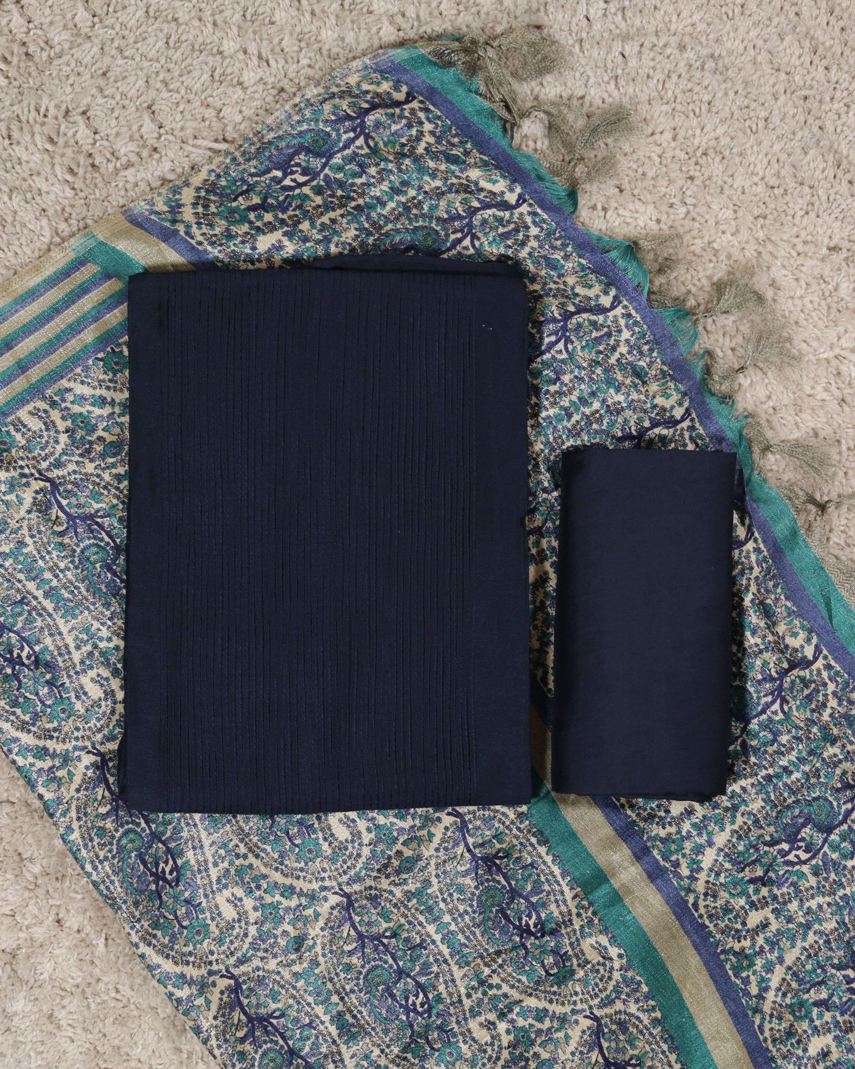 Load image into Gallery viewer, Semi Silk Unstitched Suit-6151